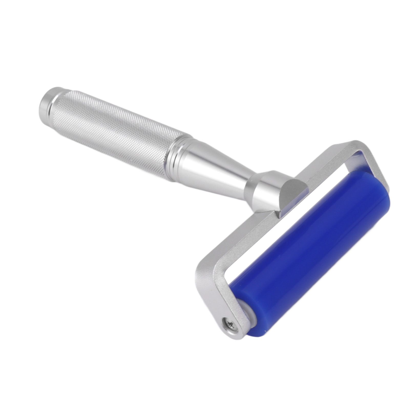 Silicone Screen Film Roller Blue Iron Bearing Anti Static High Resilience view 4