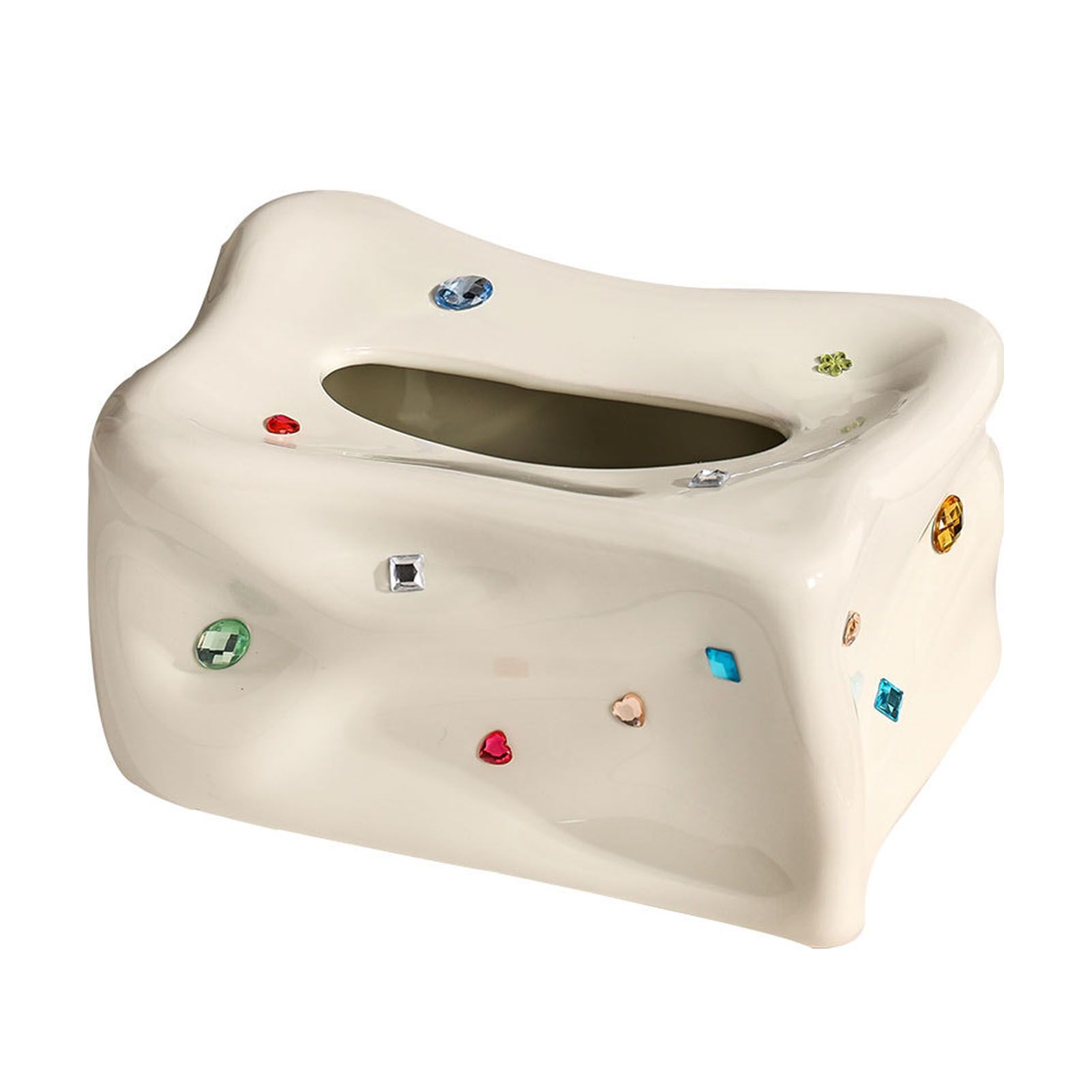Ceramic Tissue Box Case Holder Decorative Elegant Facial Tissue Napkin