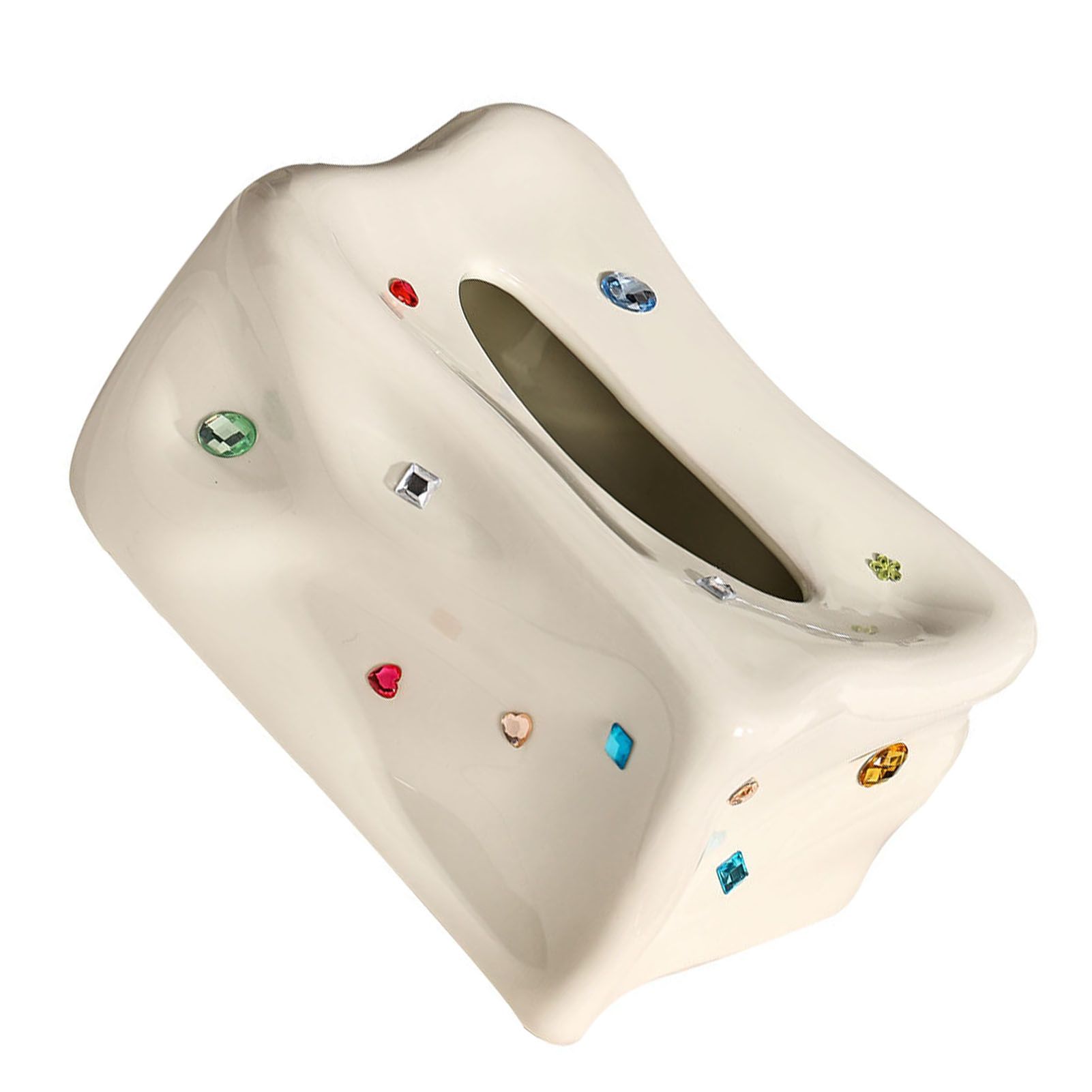 Ceramic Tissue Box Case Holder Decorative Elegant Facial Tissue Napkin view 3