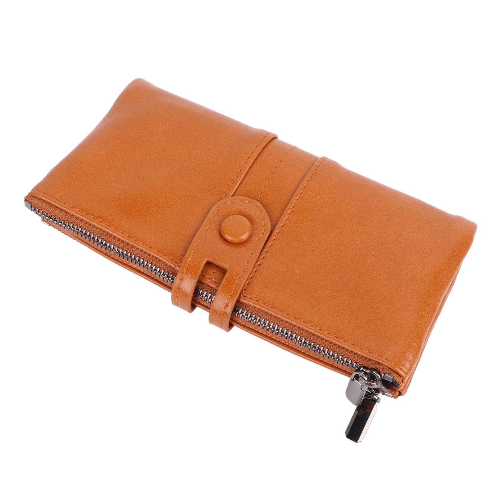 Women Wallet RFID Blocking Large Capacity Zipper Closure PU Leather Retro view 2