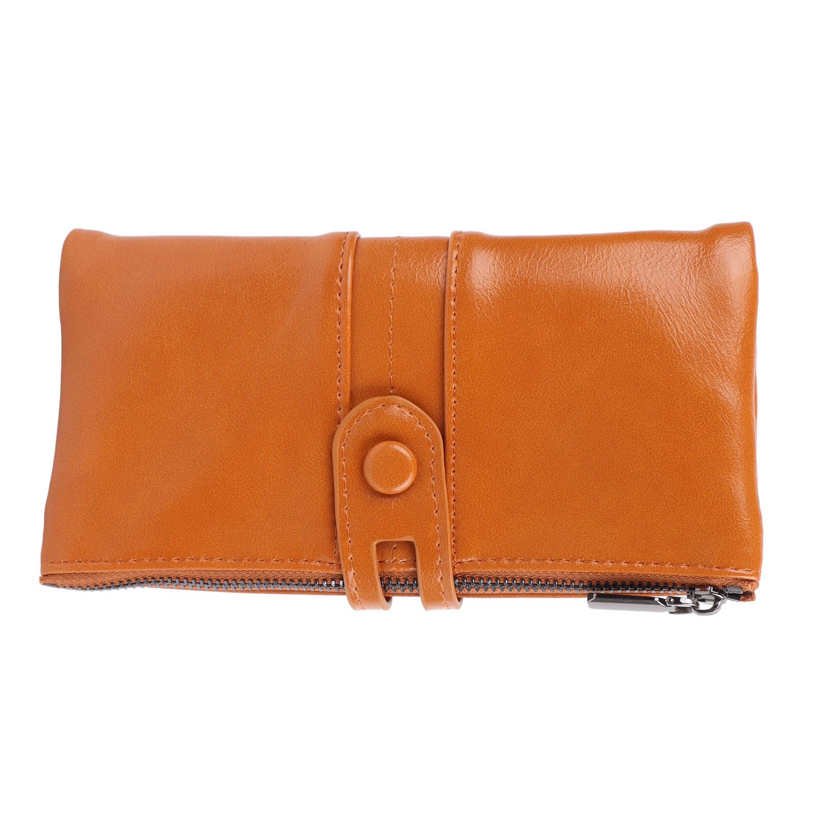 Women Wallet RFID Blocking Large Capacity Zipper Closure PU Leather Retro view 6