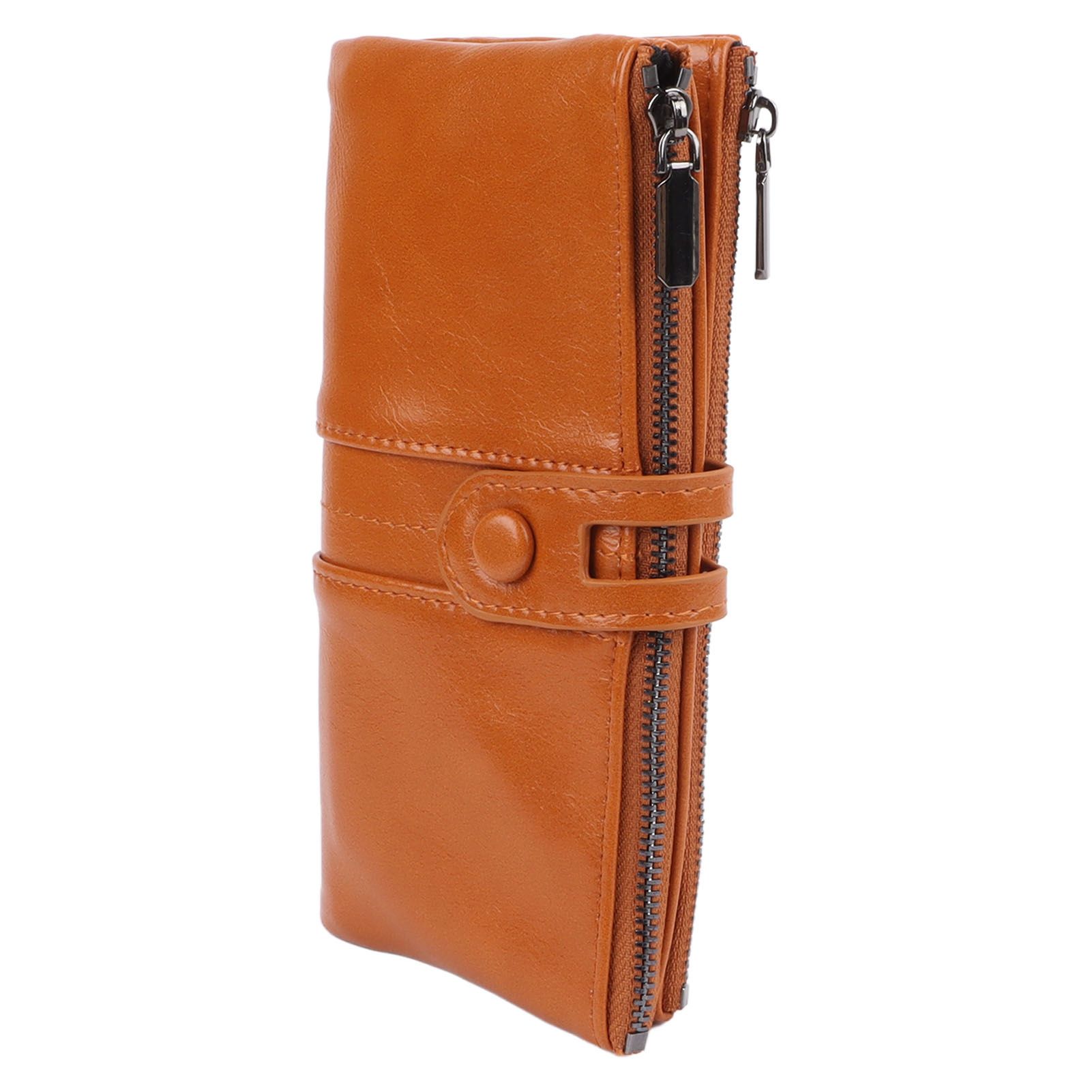 Women Wallet RFID Blocking Large Capacity Zipper Closure PU Leather Retro view 7