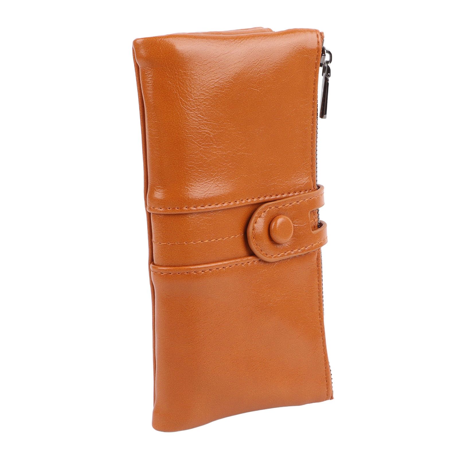 Women Wallet RFID Blocking Large Capacity Zipper Closure PU Leather Retro view 8