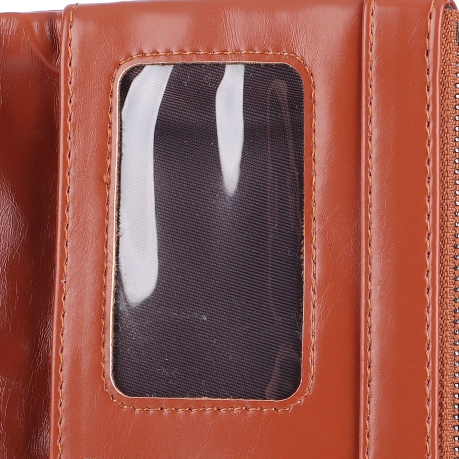 Women Wallet RFID Blocking Large Capacity Zipper Closure PU Leather Retro view 13