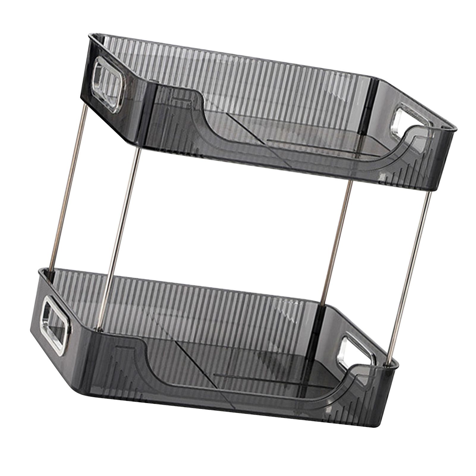 Desktop Organizer 2 Tier Ample Space Modern Storage Rack Shelves for Office view 3