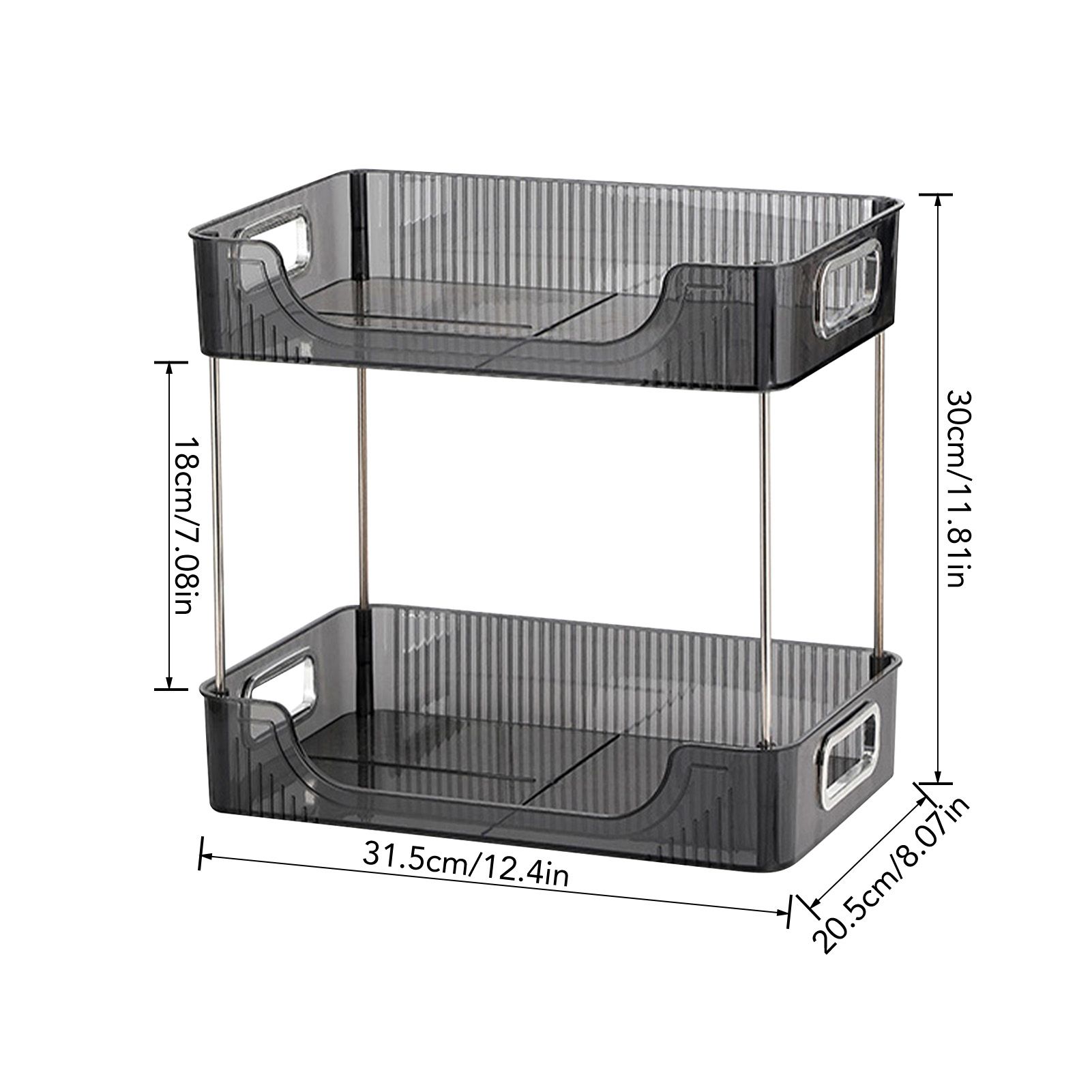 Desktop Organizer 2 Tier Ample Space Modern Storage Rack Shelves for Office view 12