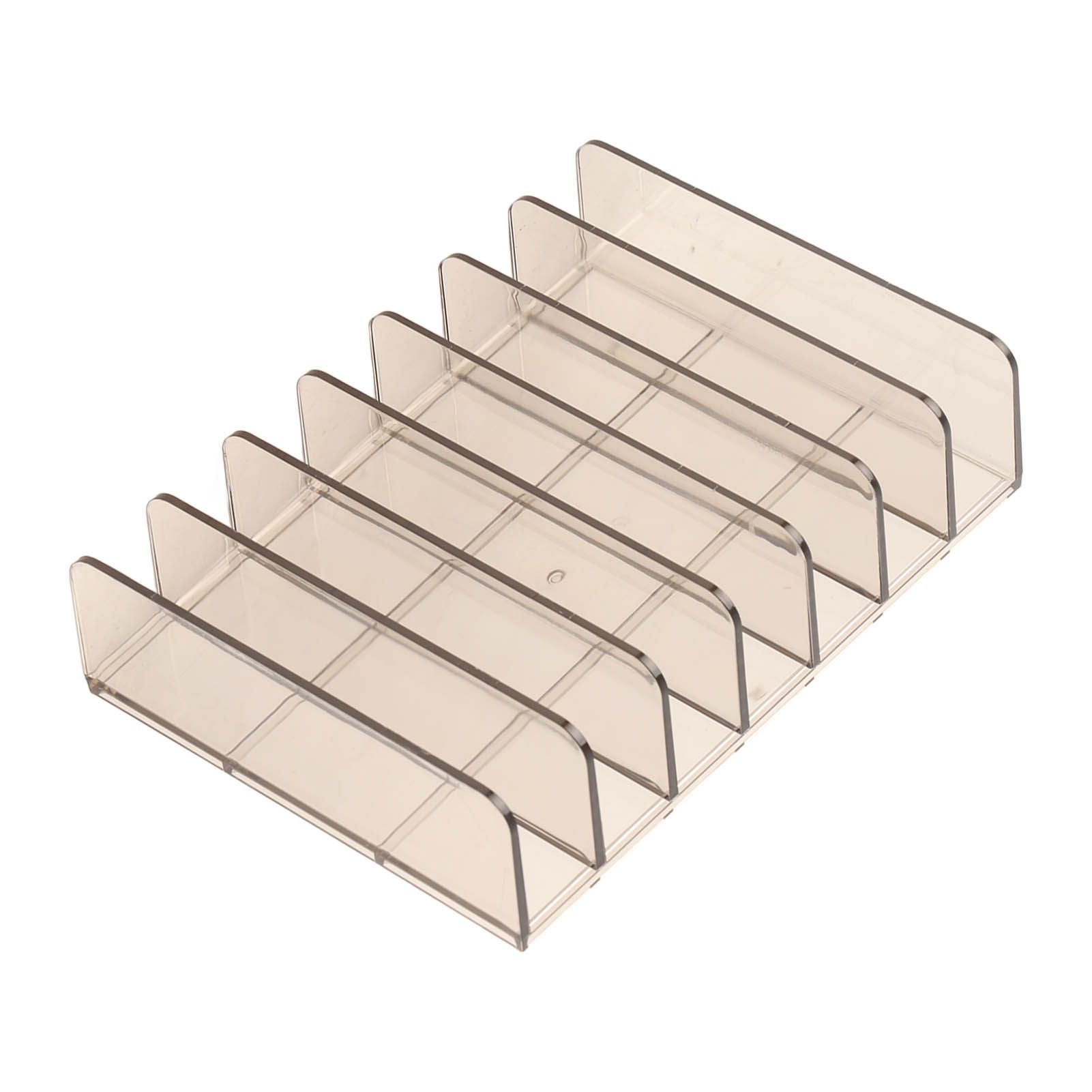 Eyeshadow Palettes Organizer 7 Sections Transparent Makeup Holder for Bathroom view 9