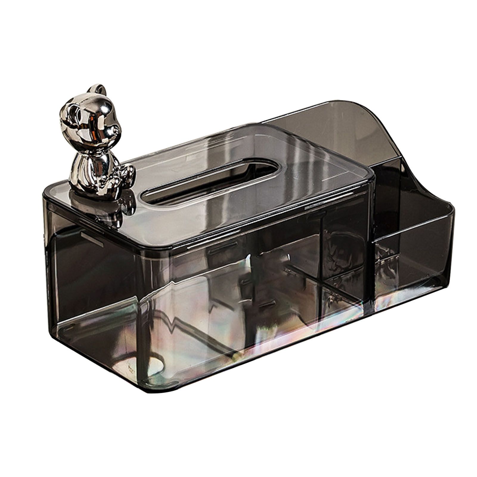 Tissue Storage Box Beautiful Easy To Access Grey Plastic Tissue Box Holder for
