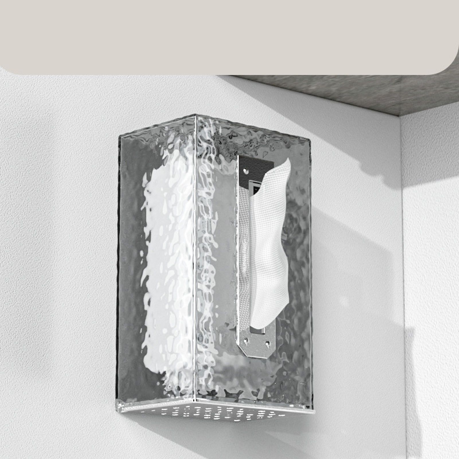 Napkin Paper Holder Box Space Saving Home Decoration Rugged Wall Mounted view 6