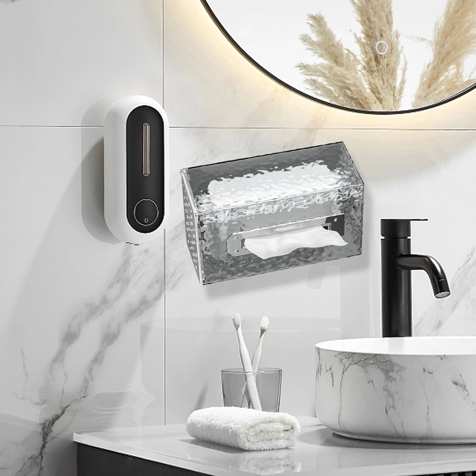 Napkin Paper Holder Box Space Saving Home Decoration Rugged Wall Mounted view 11