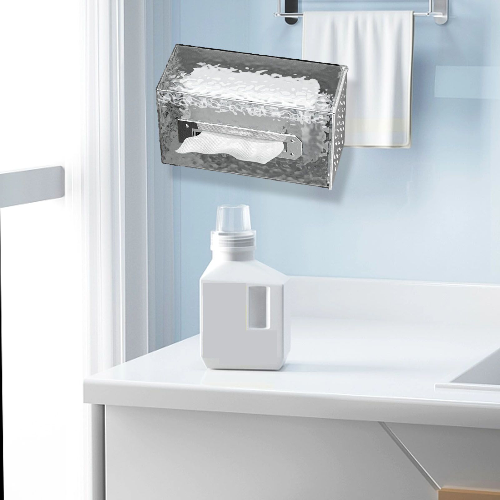 Napkin Paper Holder Box Space Saving Home Decoration Rugged Wall Mounted view 13