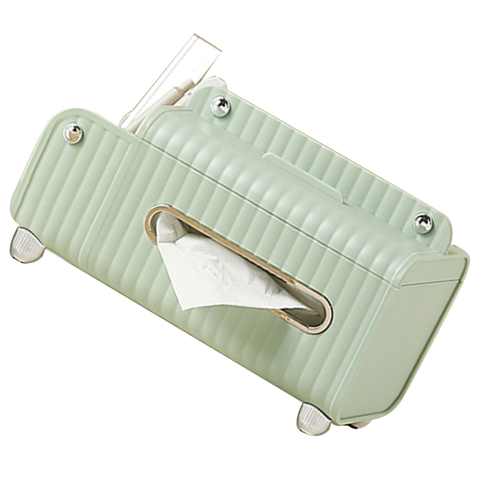 Tissue Box Cover HIPS ABS Multifunctional Desktop Rectangular Napkin Dispenser view 2
