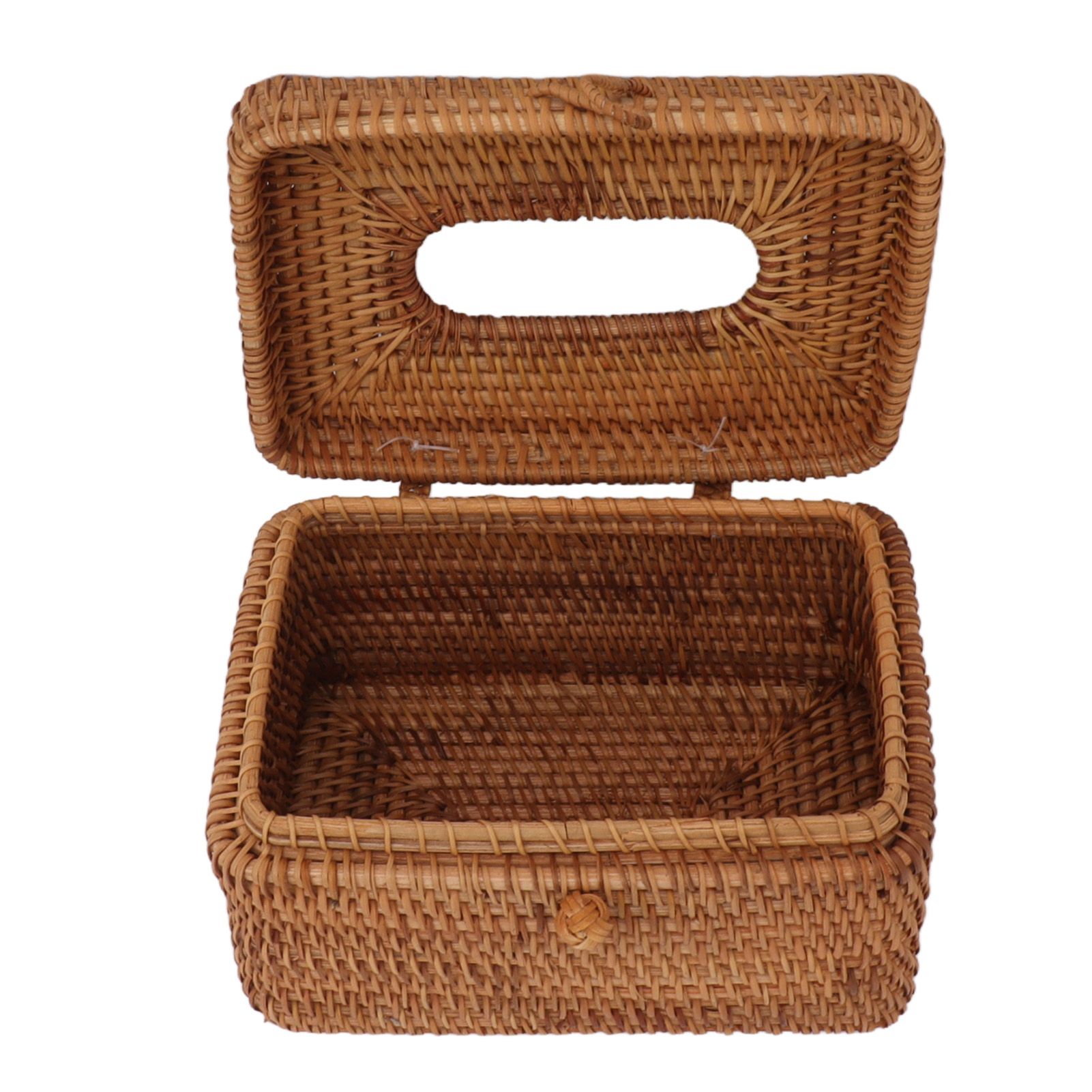 Rectangular Rattan Tissue Box Cover Rattan Woven Tissue Box Holder for view 2