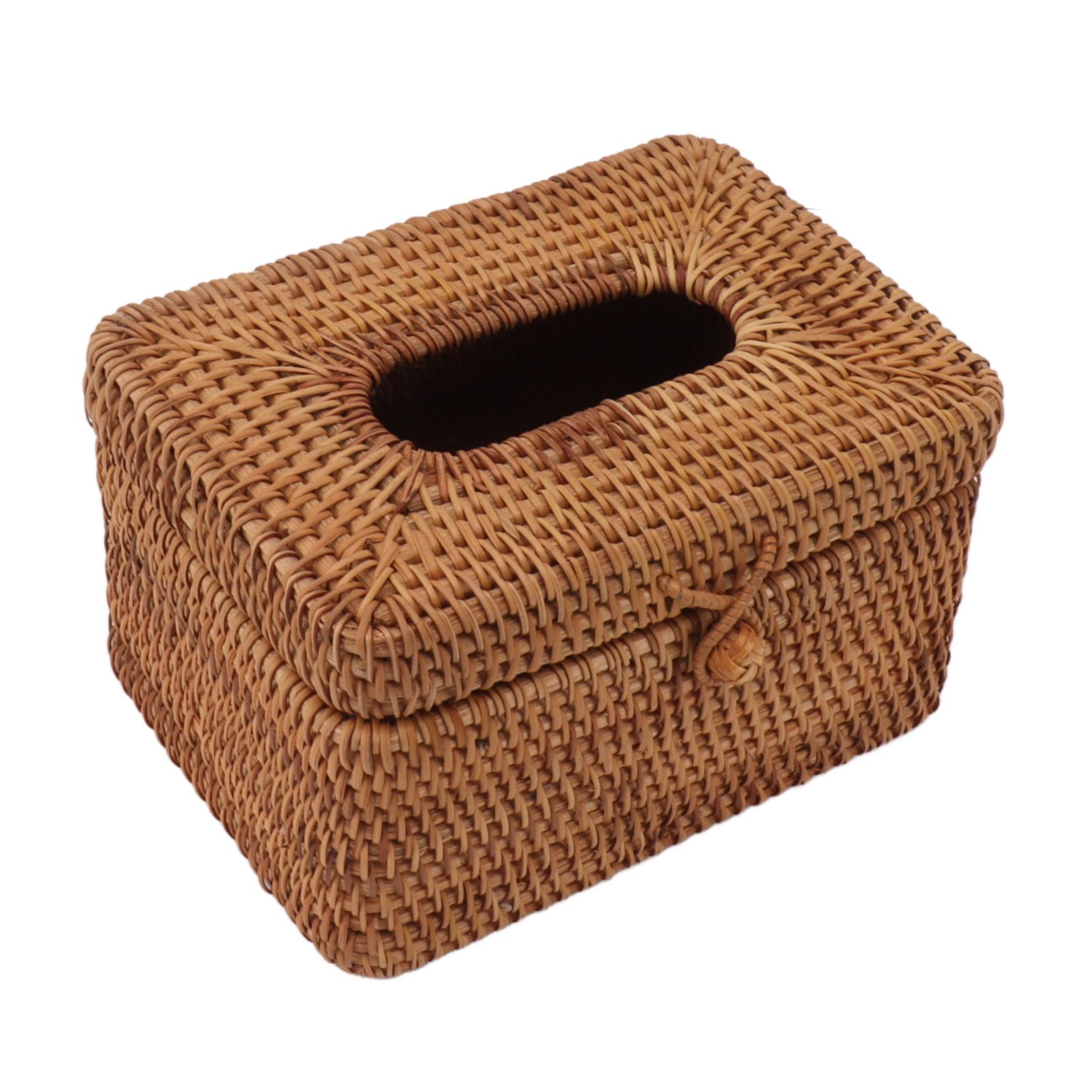 Rectangular Rattan Tissue Box Cover Rattan Woven Tissue Box Holder for view 3