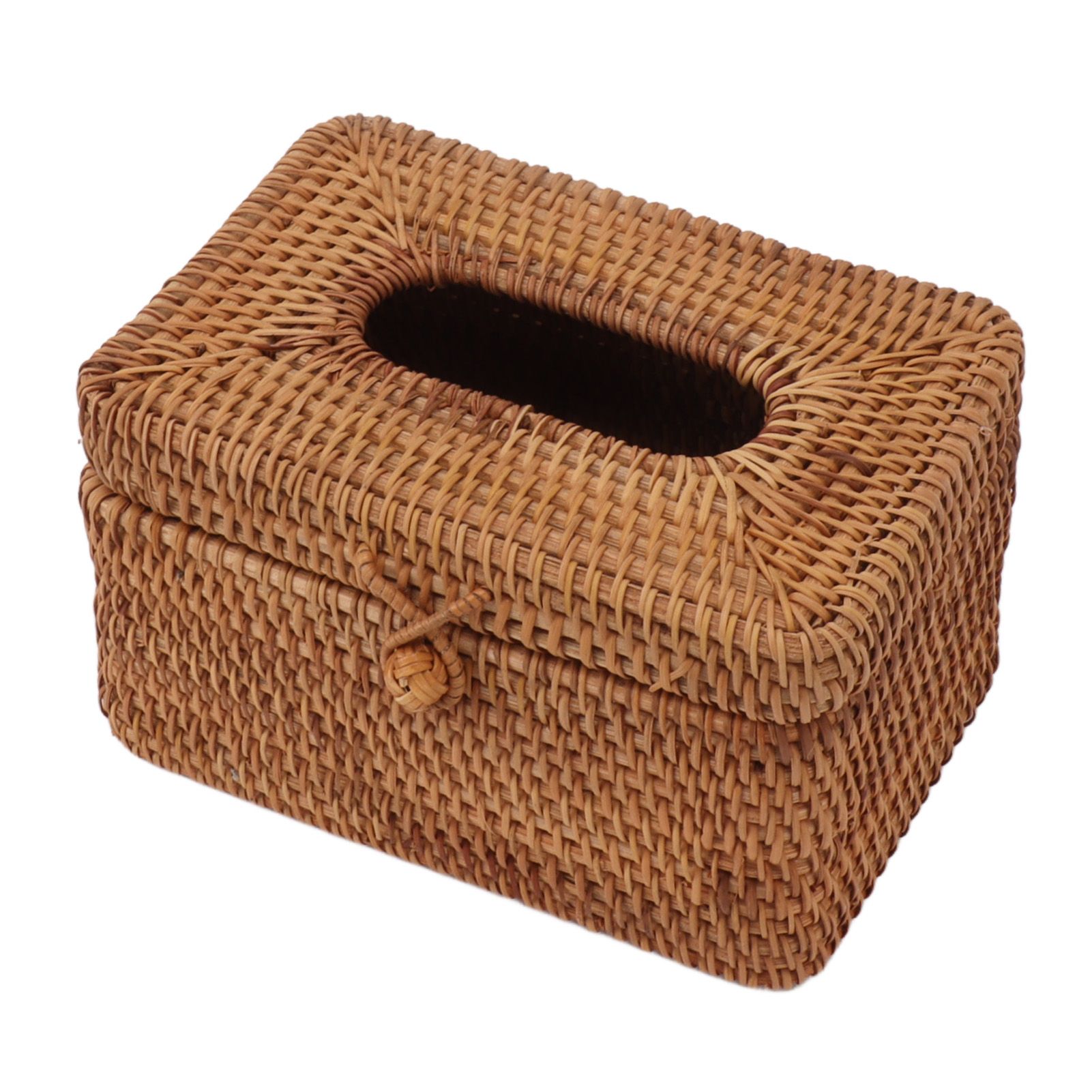Rectangular Rattan Tissue Box Cover Rattan Woven Tissue Box Holder for view 4