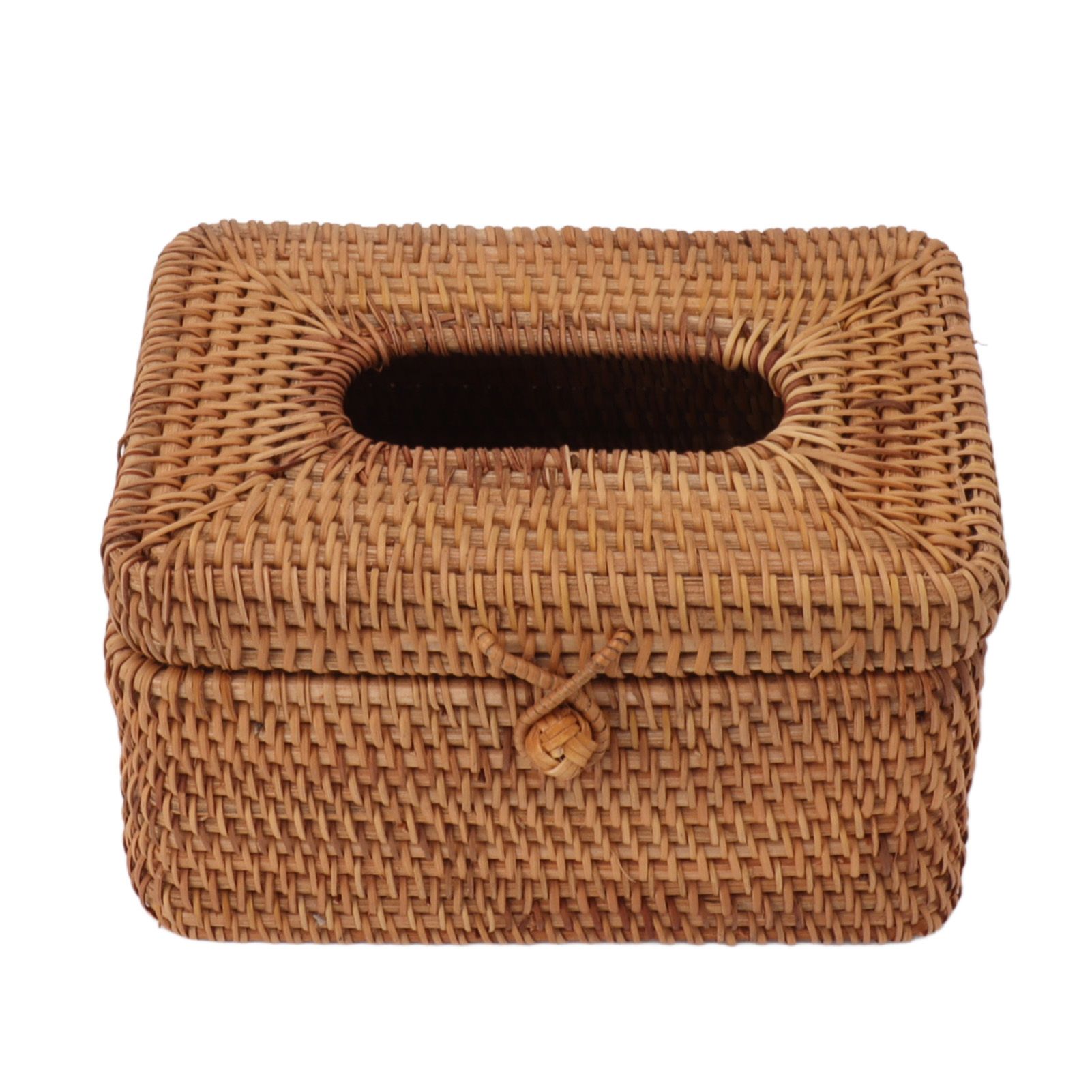 Rectangular Rattan Tissue Box Cover Rattan Woven Tissue Box Holder for view 5