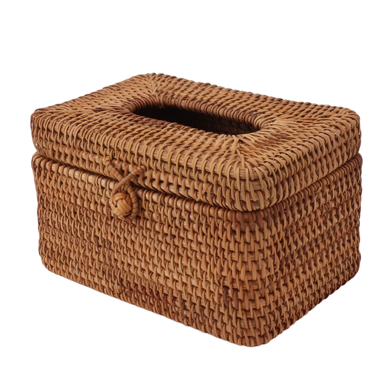 Rectangular Rattan Tissue Box Cover Rattan Woven Tissue Box Holder for view 6