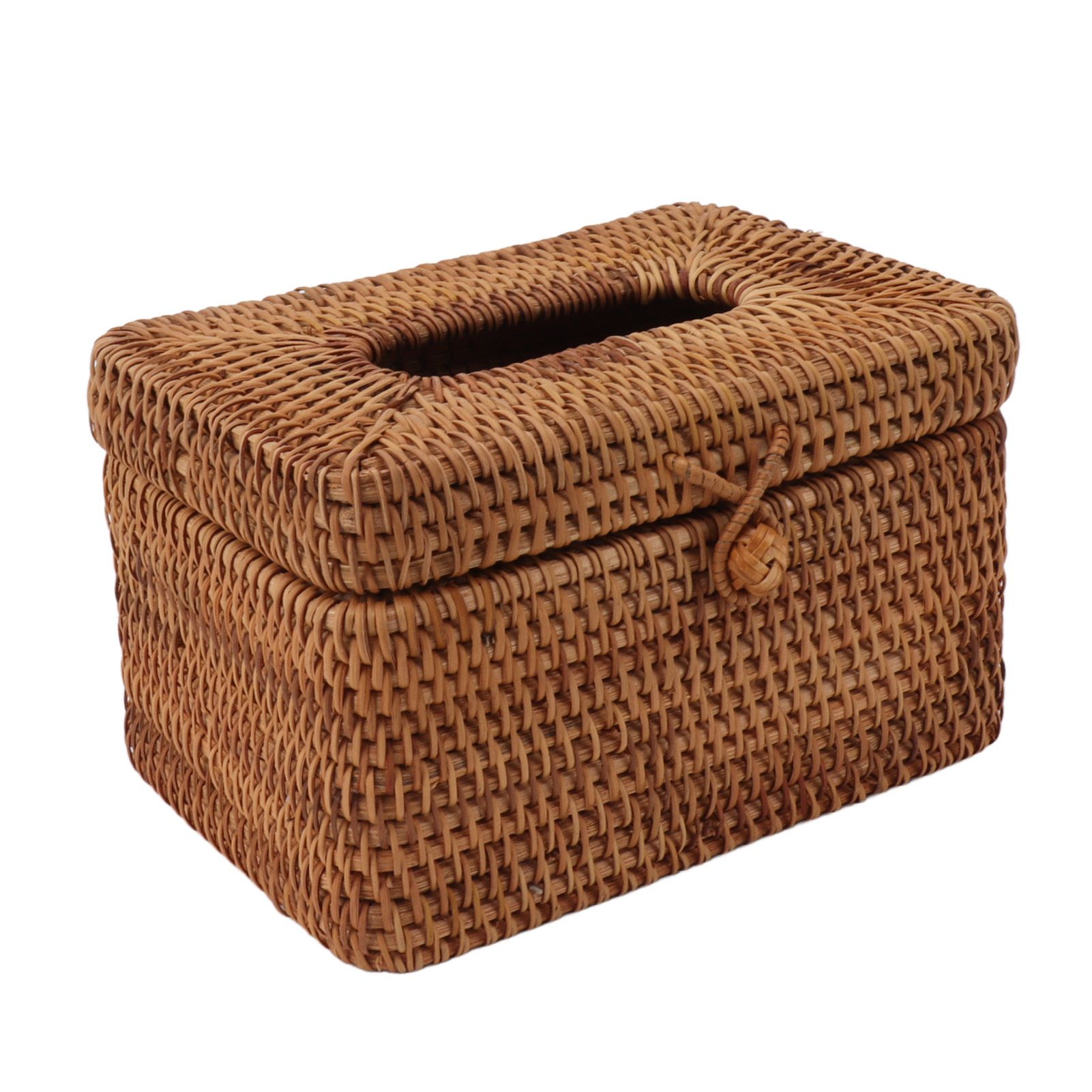 Rectangular Rattan Tissue Box Cover Rattan Woven Tissue Box Holder for view 7