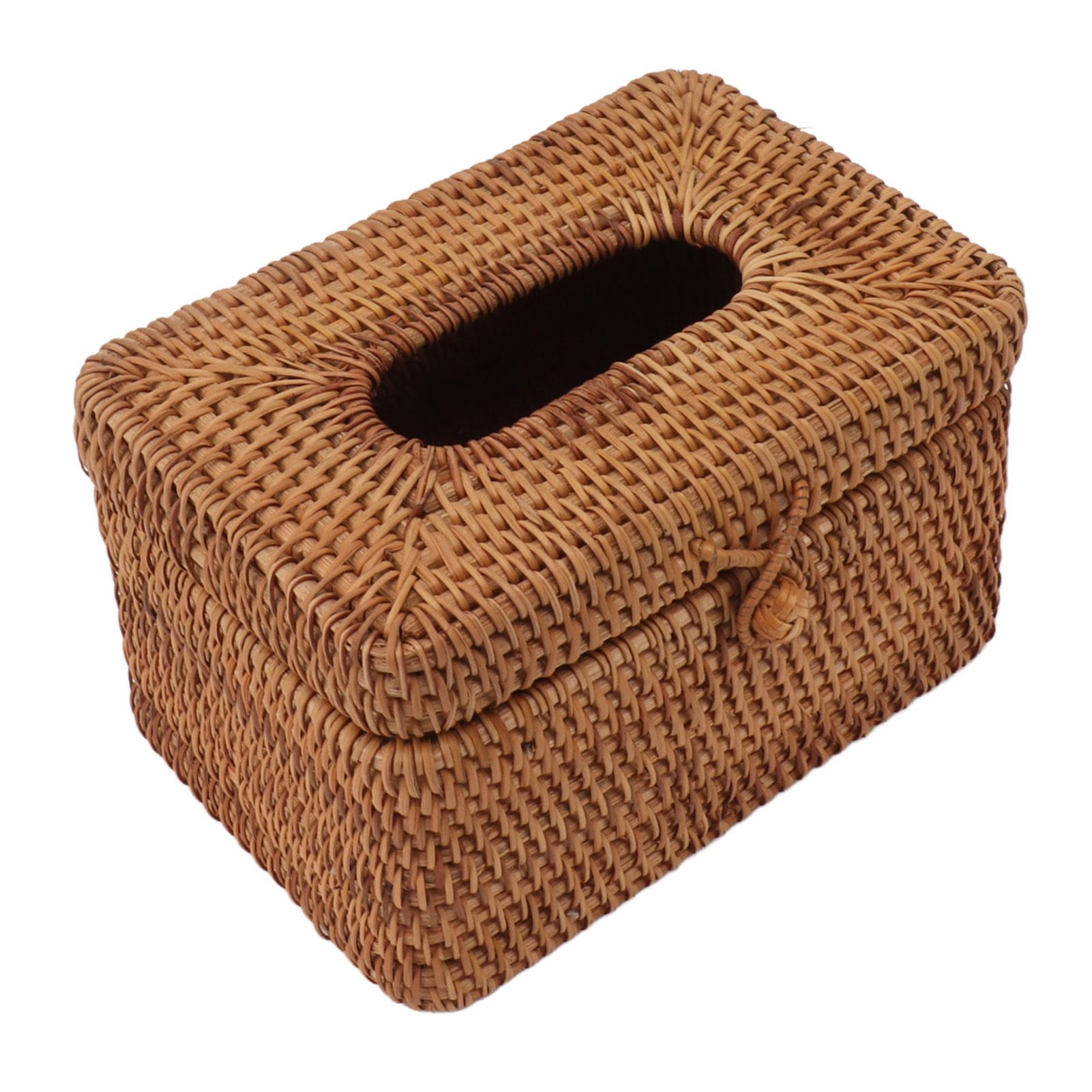 Rectangular Rattan Tissue Box Cover Rattan Woven Tissue Box Holder for view 10