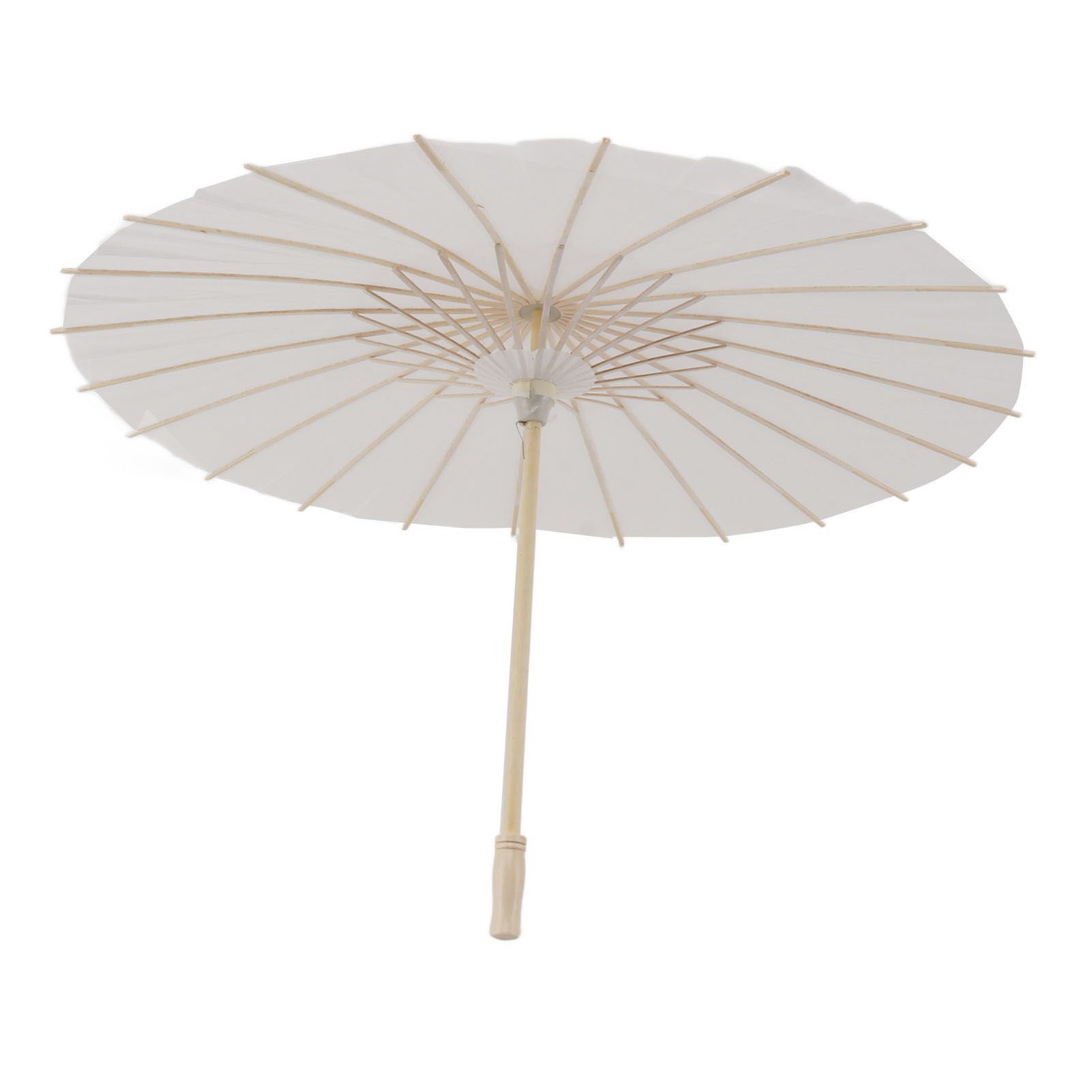 Kids Paper Parasol Bamboo and Paper Chinese Style Elegant White DIY Paper view 3