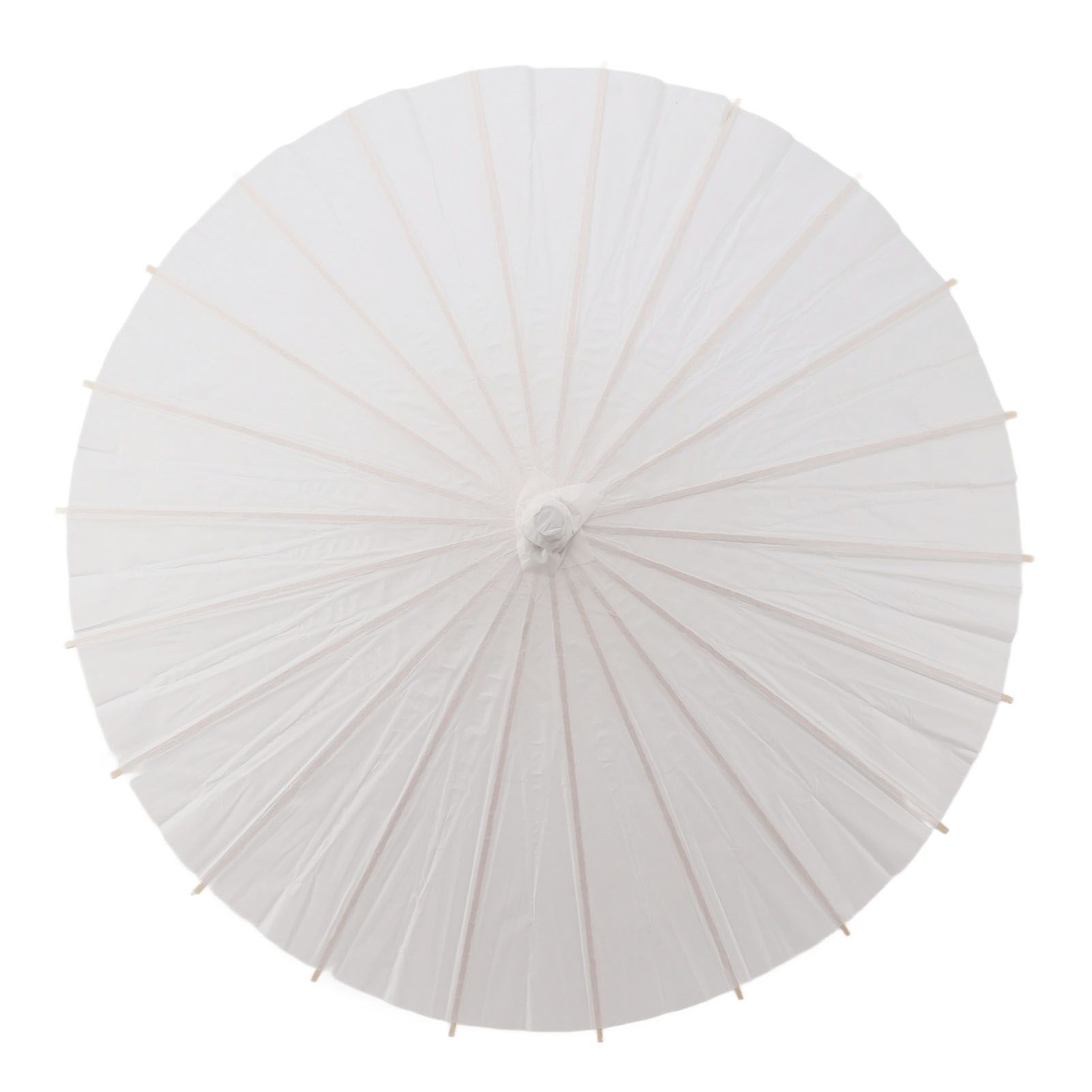 Kids Paper Parasol Bamboo and Paper Chinese Style Elegant White DIY Paper view 4