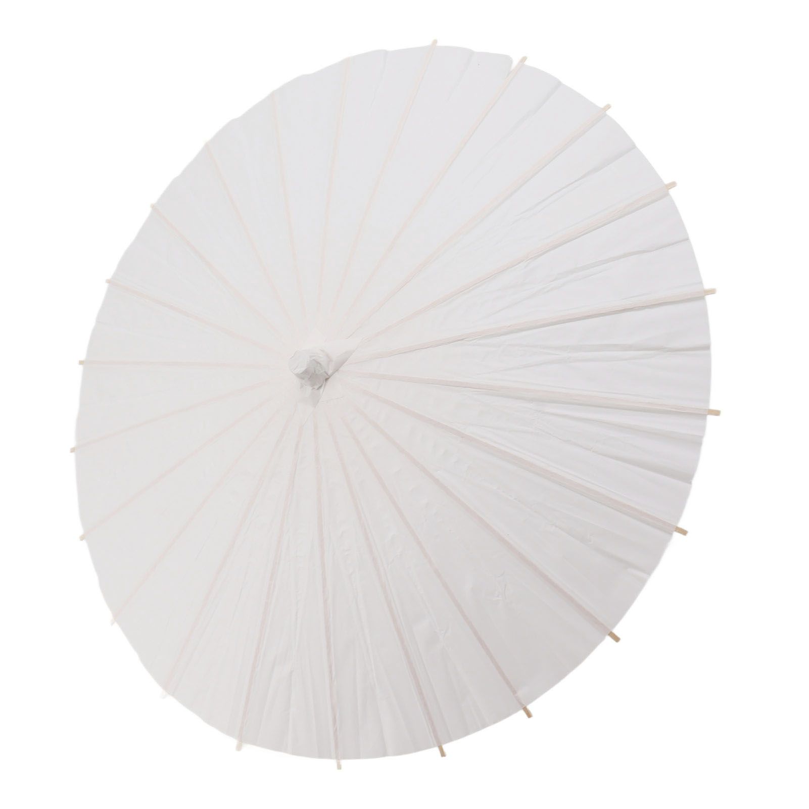 Kids Paper Parasol Bamboo and Paper Chinese Style Elegant White DIY Paper view 5