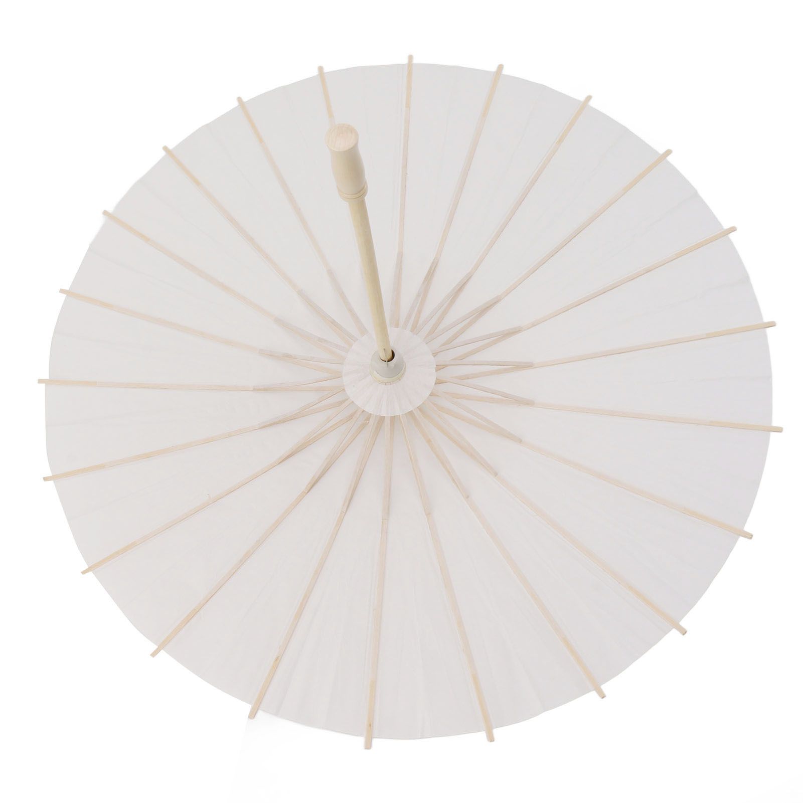 Kids Paper Parasol Bamboo and Paper Chinese Style Elegant White DIY Paper view 7