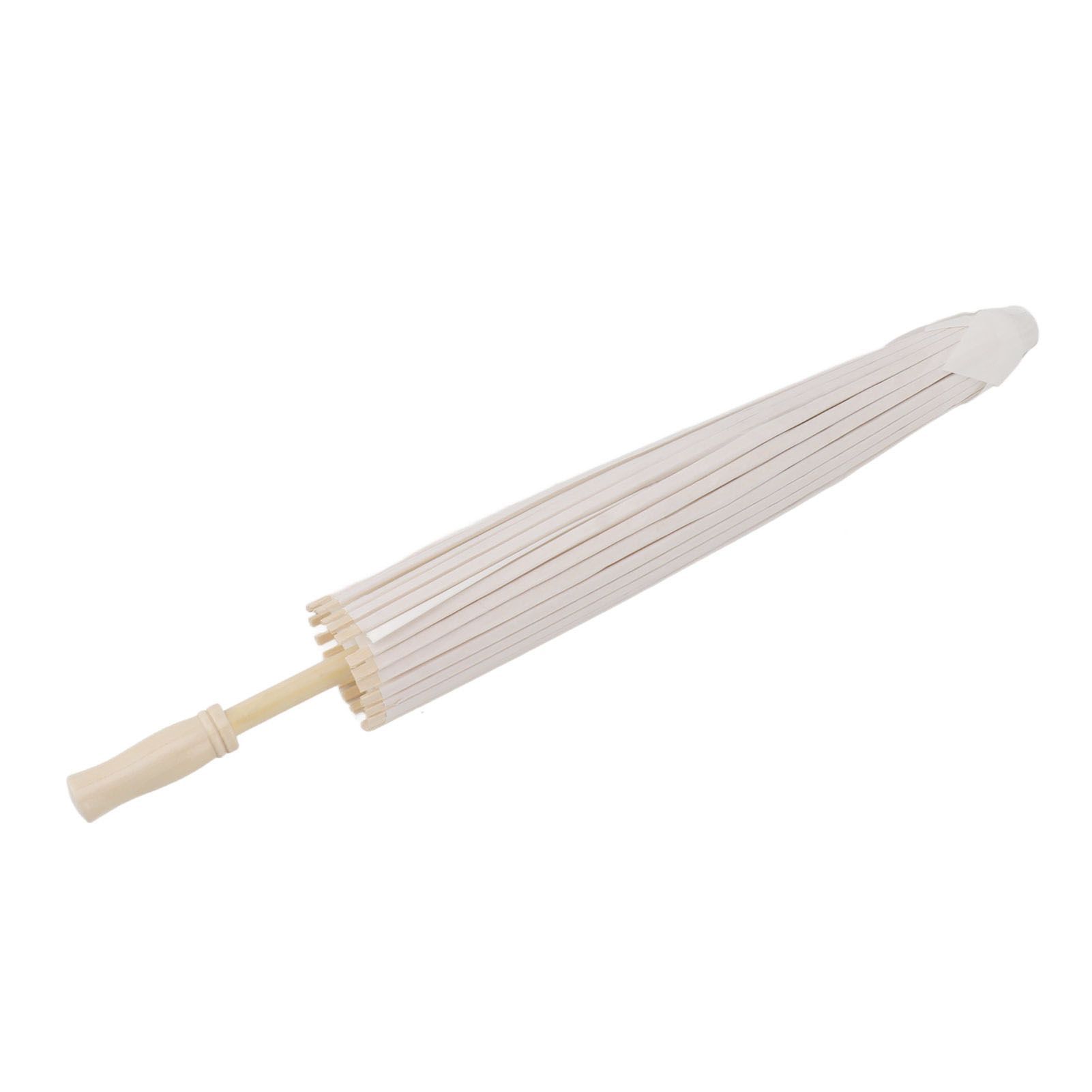 Kids Paper Parasol Bamboo and Paper Chinese Style Elegant White DIY Paper view 8