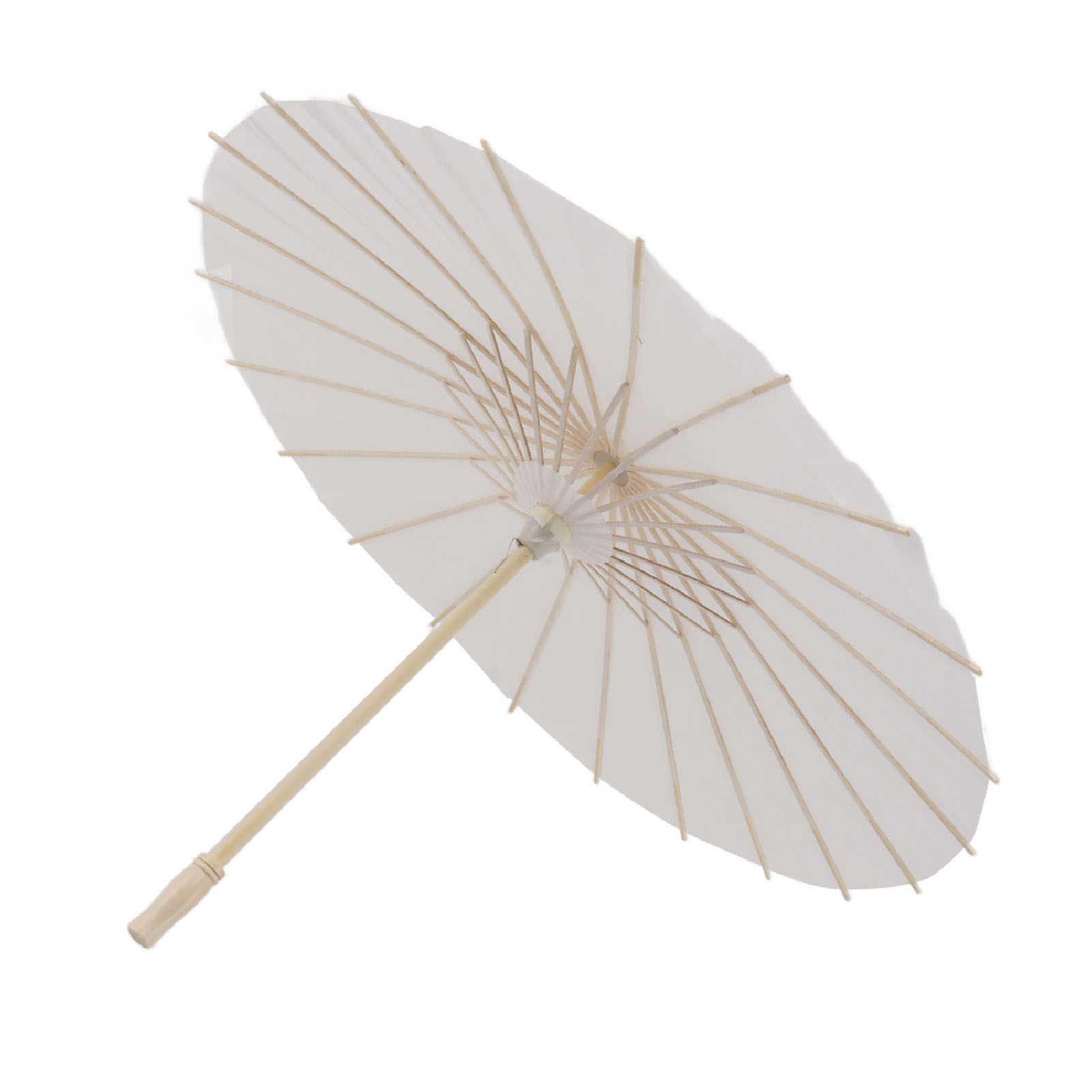 Kids Paper Parasol Bamboo and Paper Chinese Style Elegant White DIY Paper view 10