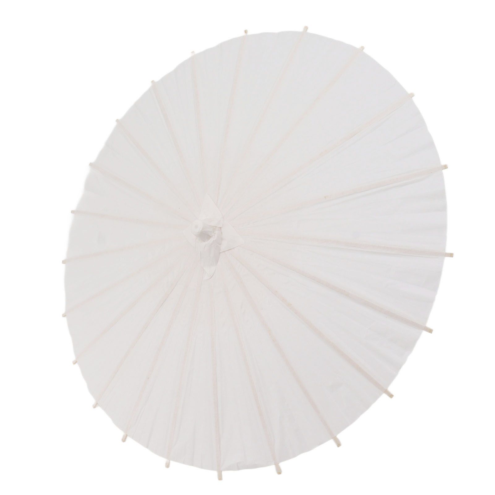 Kids Paper Parasol Bamboo and Paper Chinese Style Elegant White DIY Paper view 5
