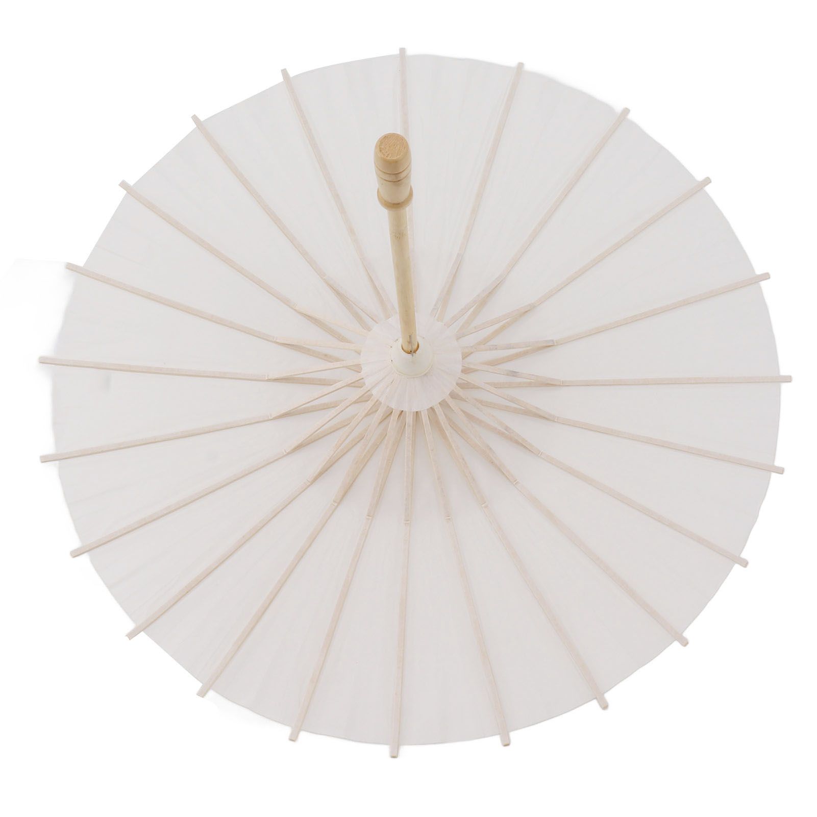 Kids Paper Parasol Bamboo and Paper Chinese Style Elegant White DIY Paper view 7
