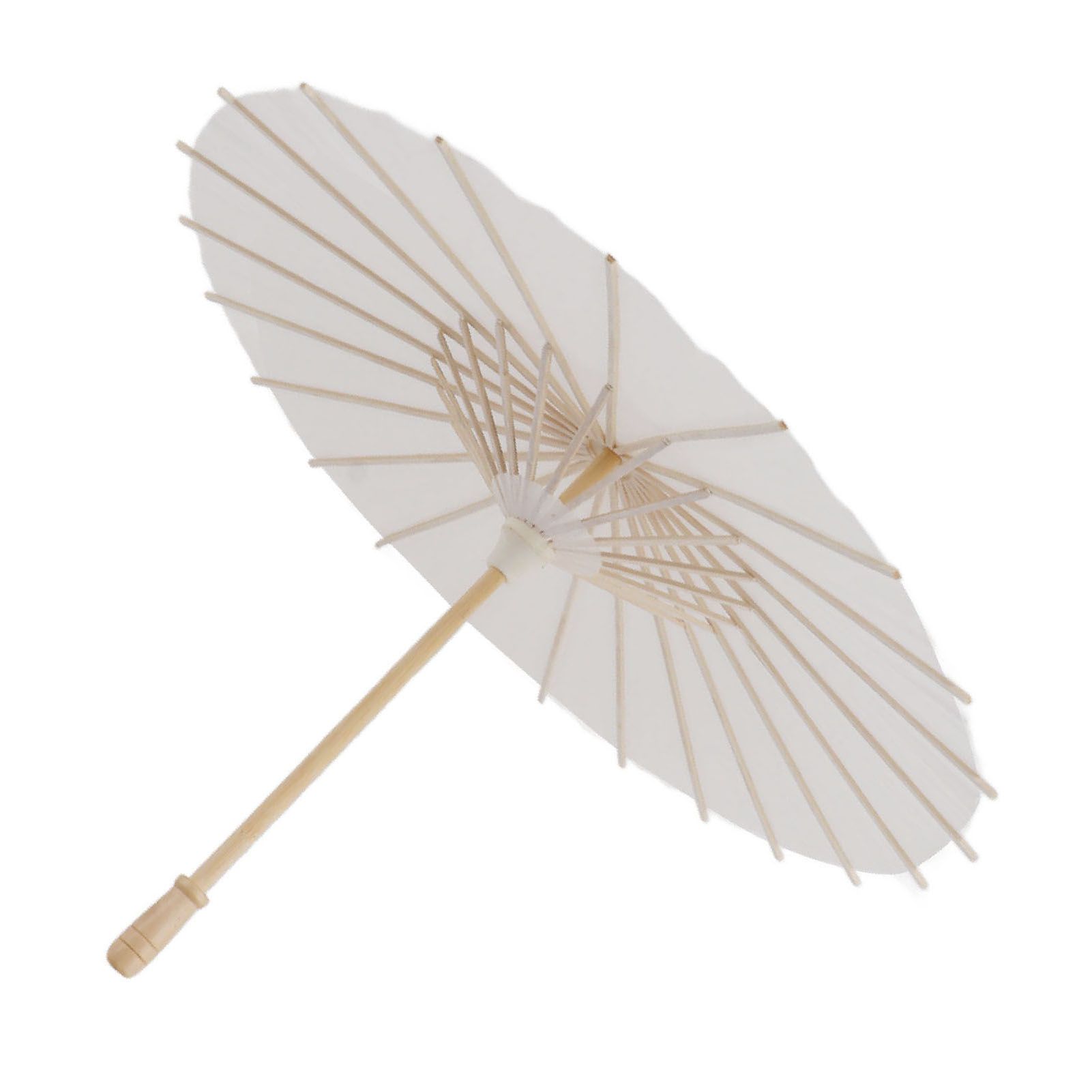 Kids Paper Parasol Bamboo and Paper Chinese Style Elegant White DIY Paper view 9