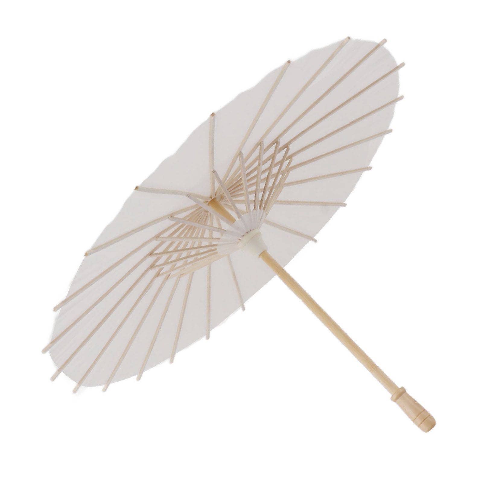 Kids Paper Parasol Bamboo and Paper Chinese Style Elegant White DIY Paper view 10