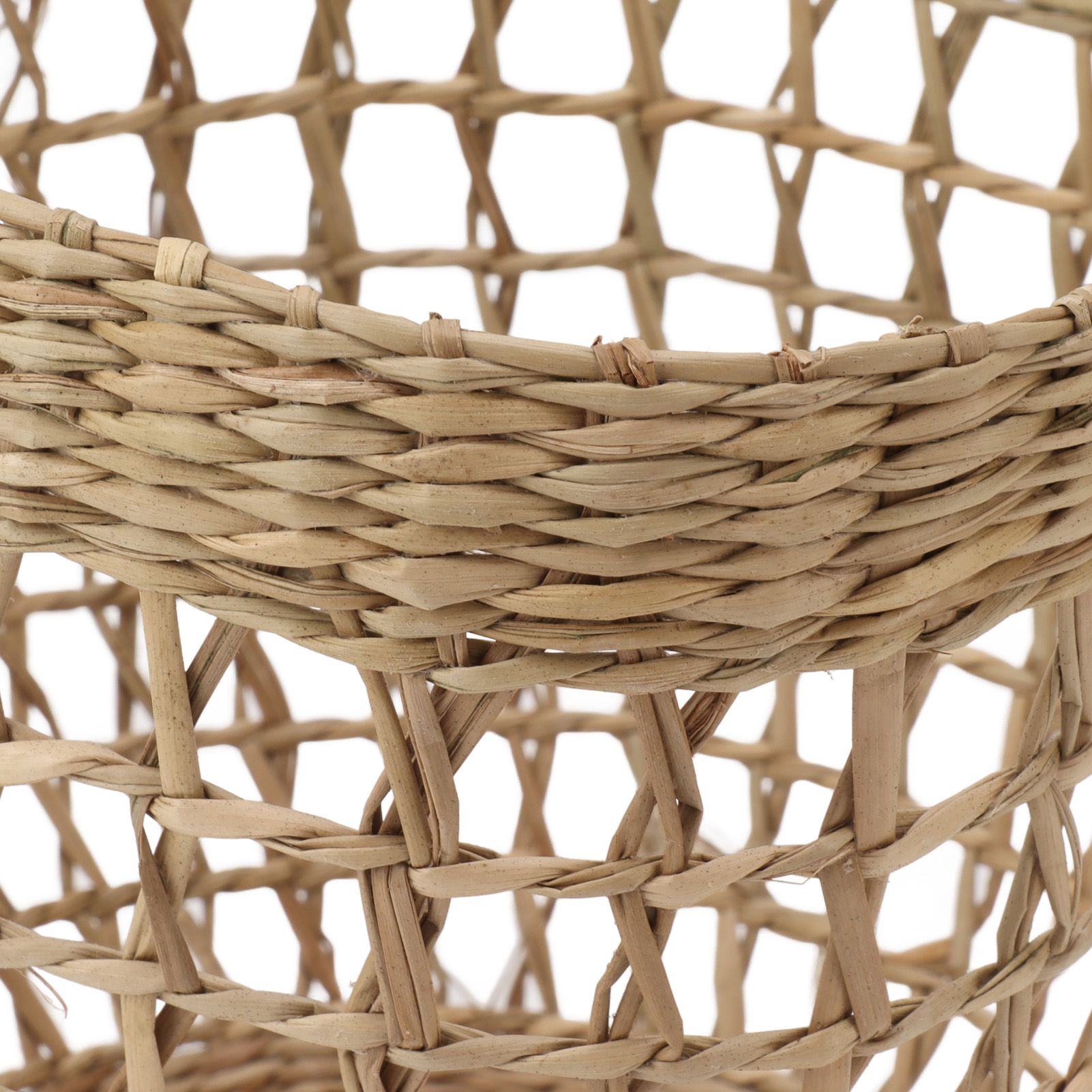 2PCS Woven Basket Handwoven Sea Grass Storage Basket for Flower Plant view 13
