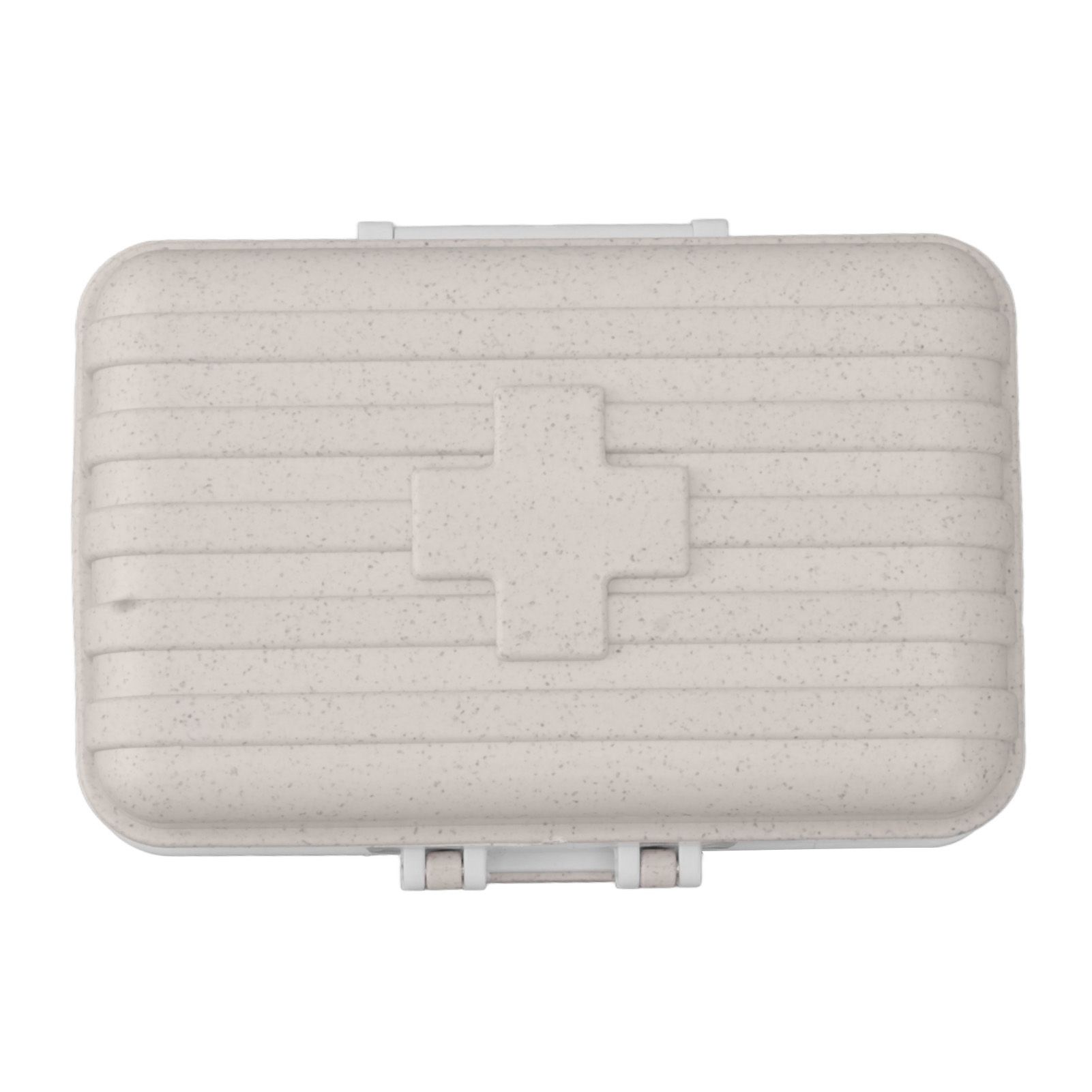 Mini Medicine Box 6 Compartments Luggage Design Tight Sealing Plastic Medicine view 3