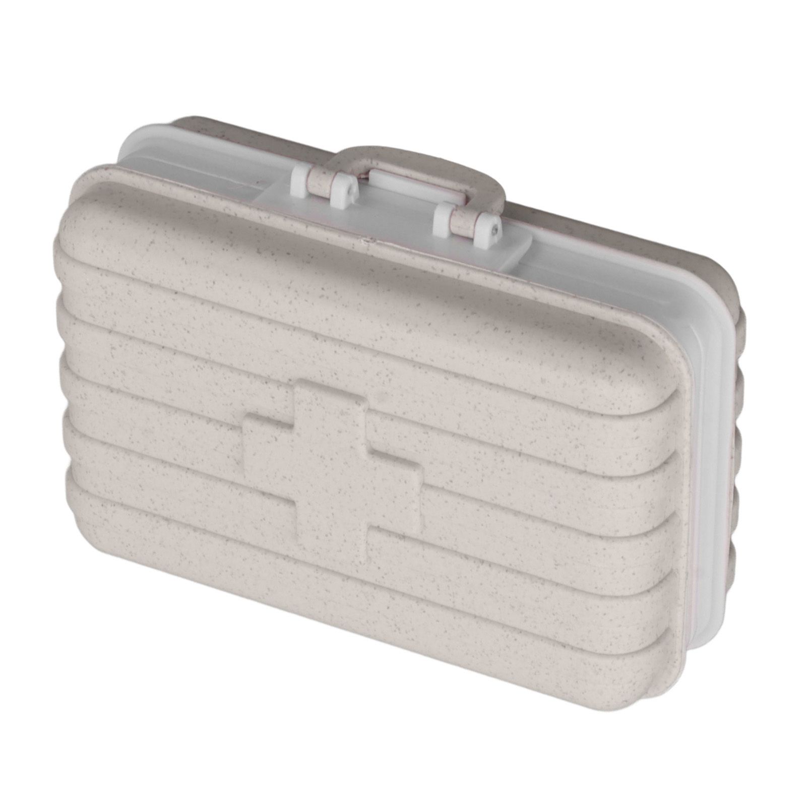 Mini Medicine Box 6 Compartments Luggage Design Tight Sealing Plastic Medicine view 4