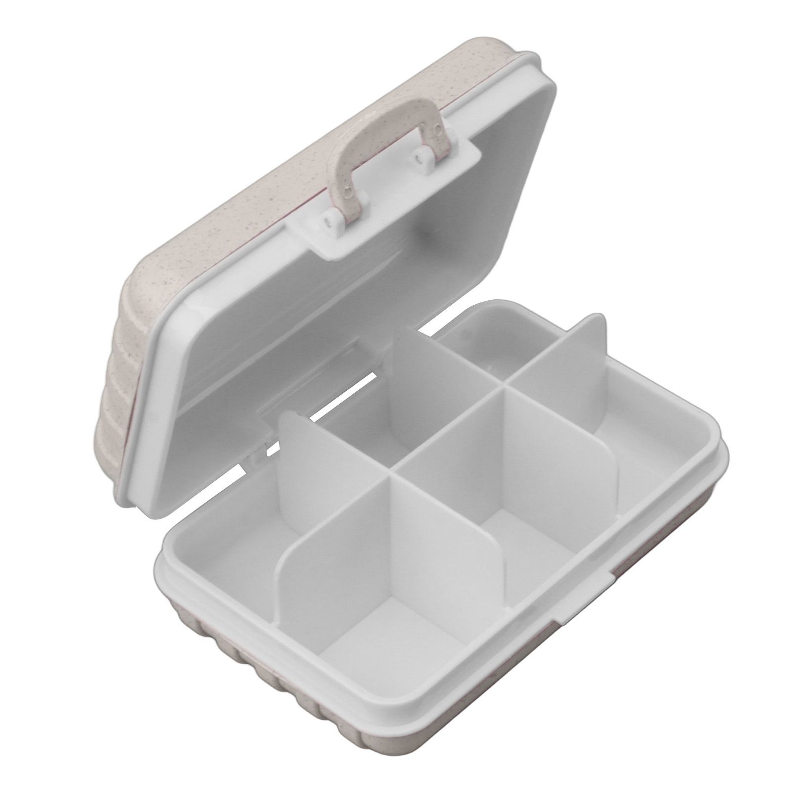 Mini Medicine Box 6 Compartments Luggage Design Tight Sealing Plastic Medicine view 9