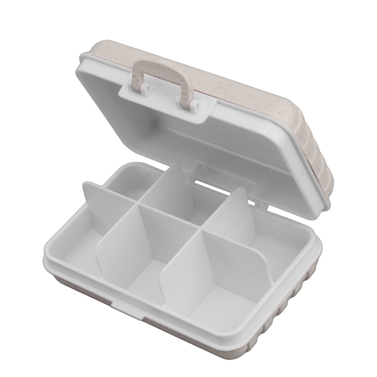 Mini Medicine Box 6 Compartments Luggage Design Tight Sealing Plastic Medicine view 10