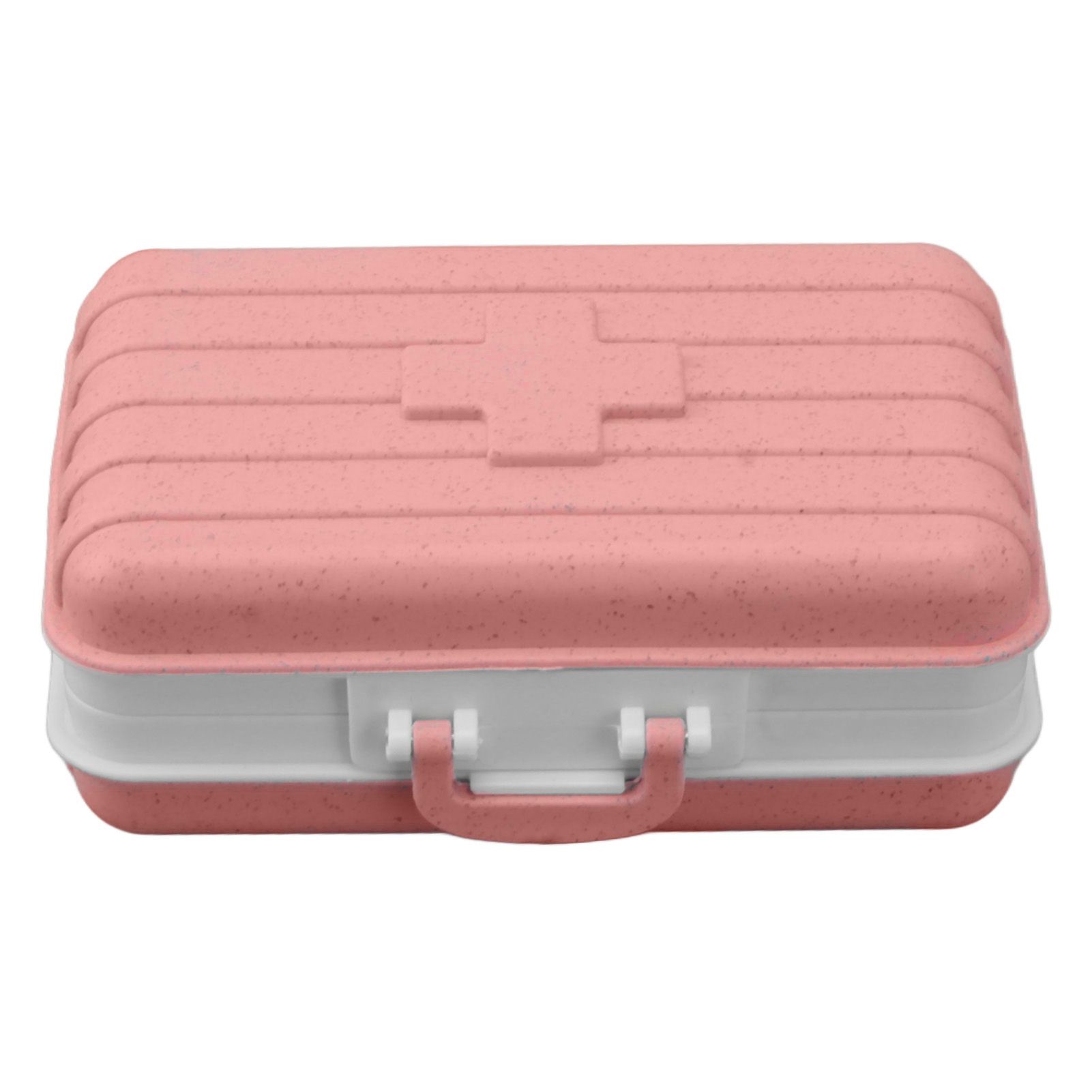 Mini Medicine Box 6 Compartments Luggage Design Tight Sealing Plastic Medicine