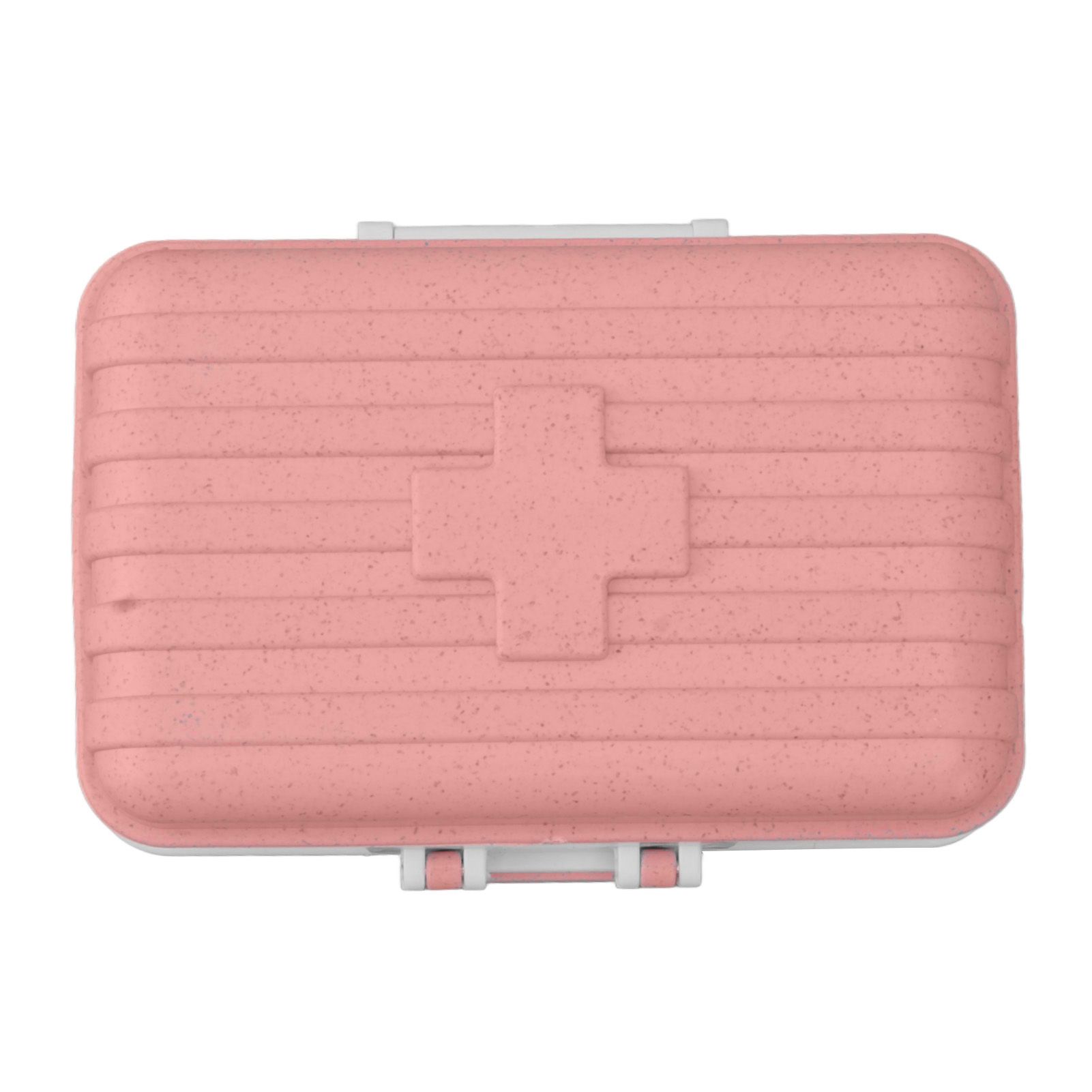 Mini Medicine Box 6 Compartments Luggage Design Tight Sealing Plastic Medicine view 3