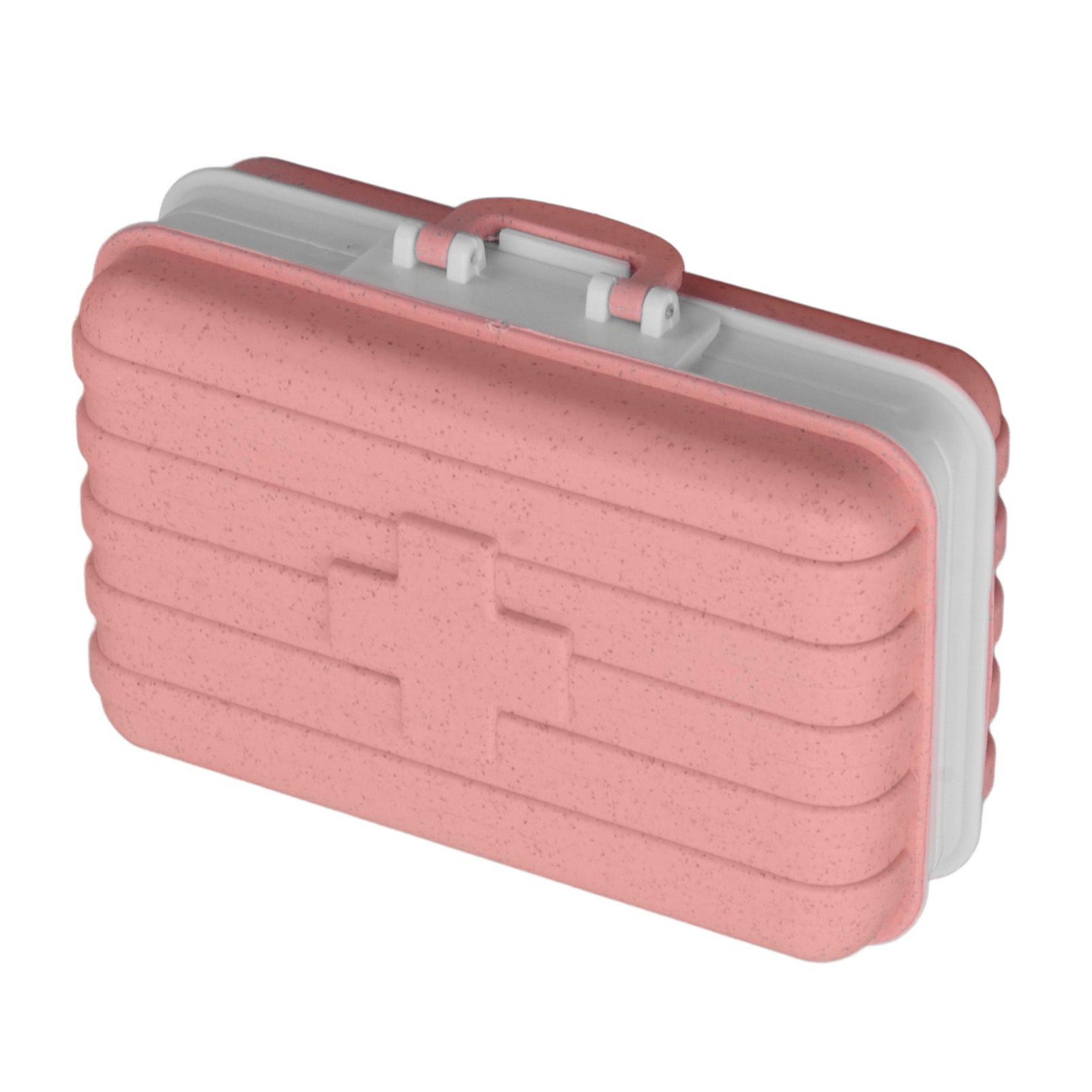 Mini Medicine Box 6 Compartments Luggage Design Tight Sealing Plastic Medicine view 4