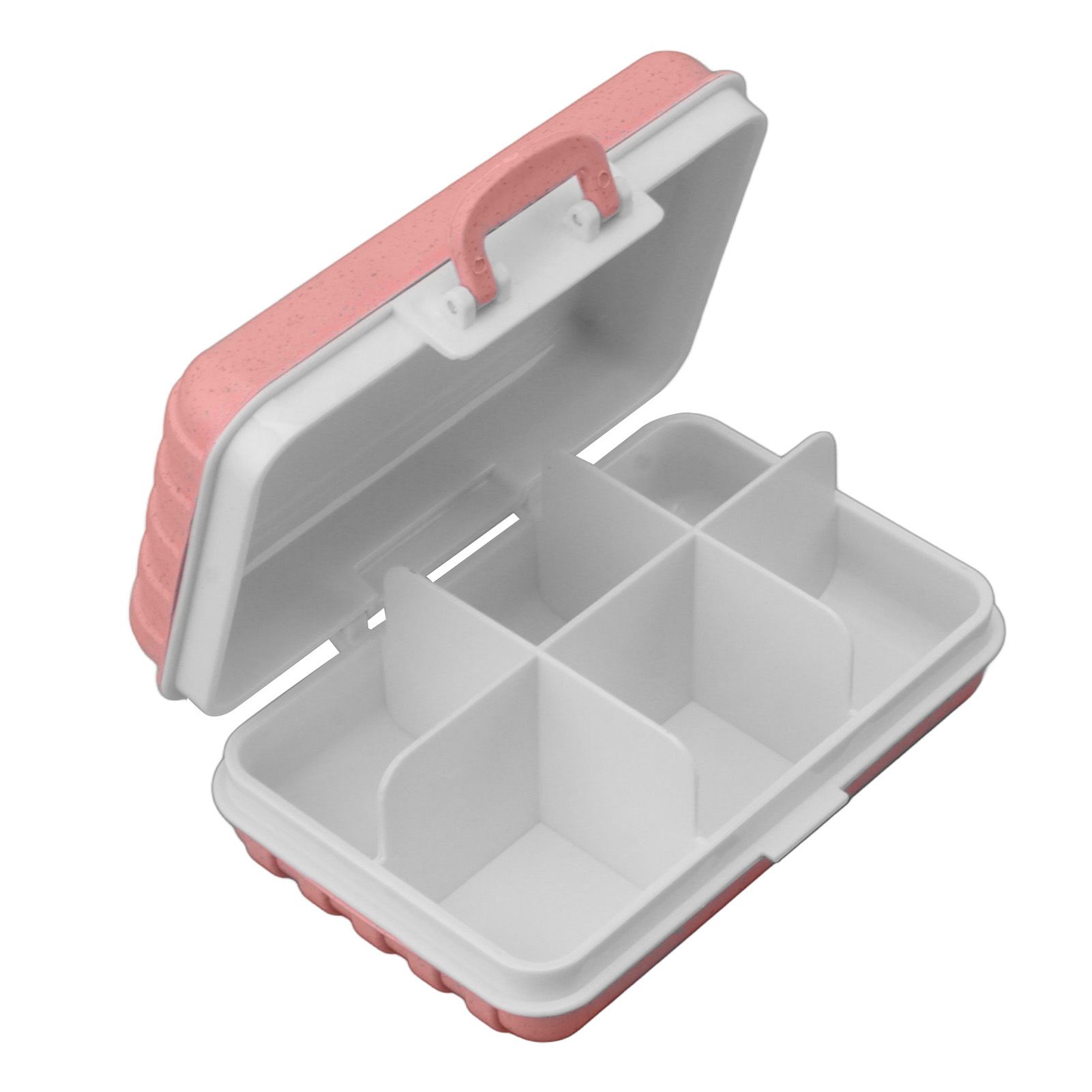 Mini Medicine Box 6 Compartments Luggage Design Tight Sealing Plastic Medicine view 9