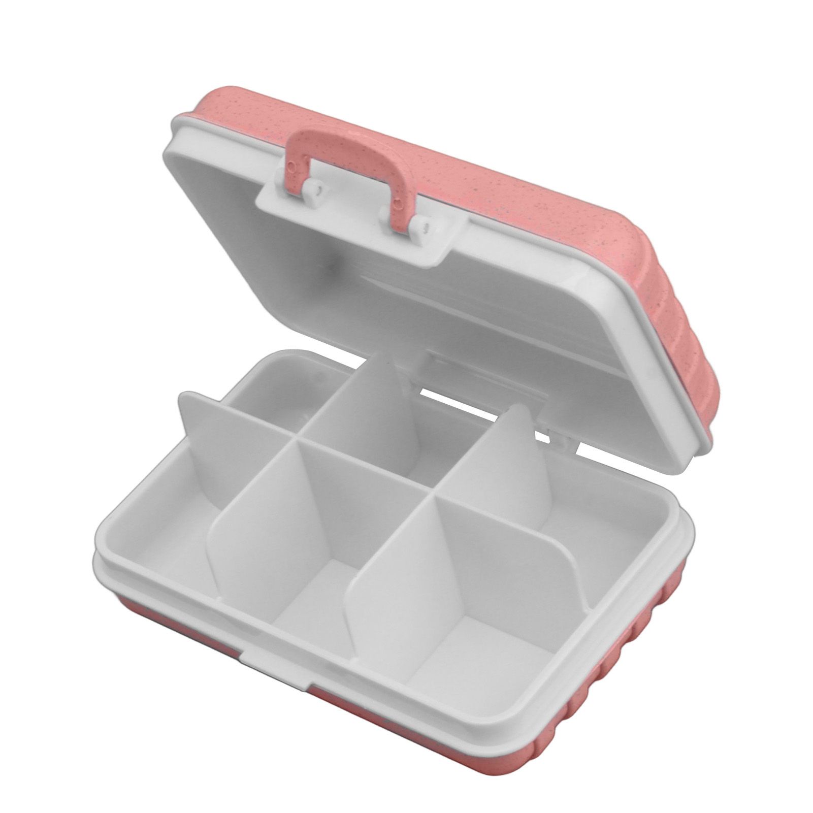 Mini Medicine Box 6 Compartments Luggage Design Tight Sealing Plastic Medicine view 10