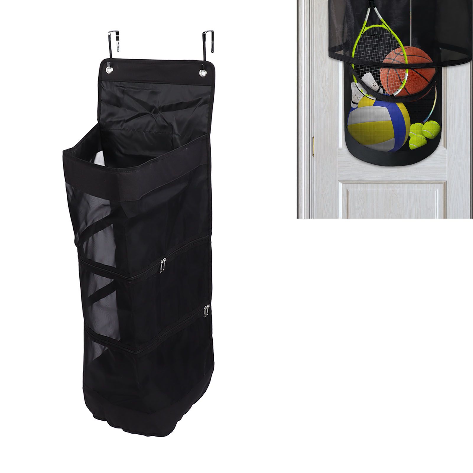 Door Sports Equipment Storage Bag Garage Toy Ball Organizer for Soccer view 12