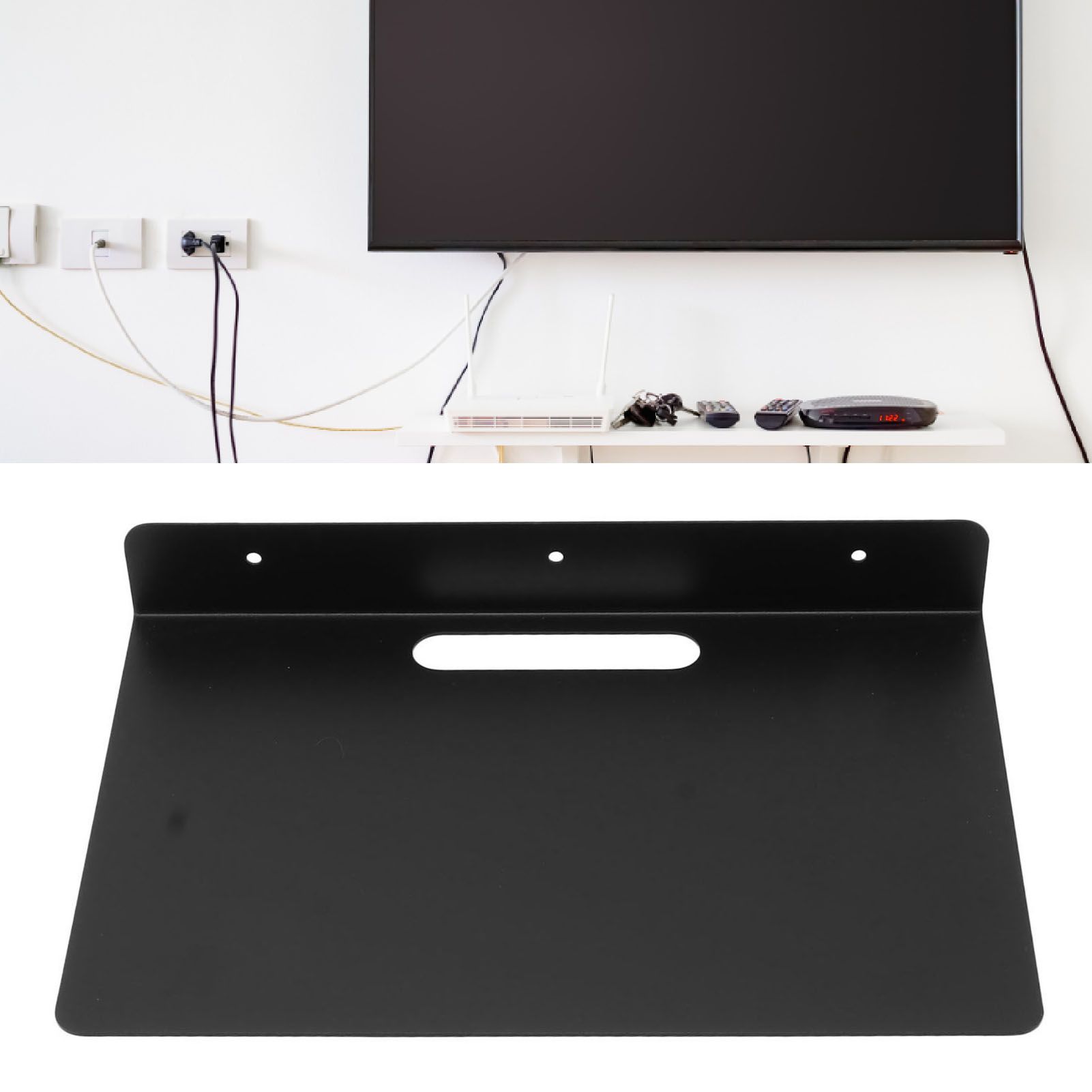 Floating AV Shelf Thickened Rust Proof Metal Wall Mounted Rack for Projector view 11