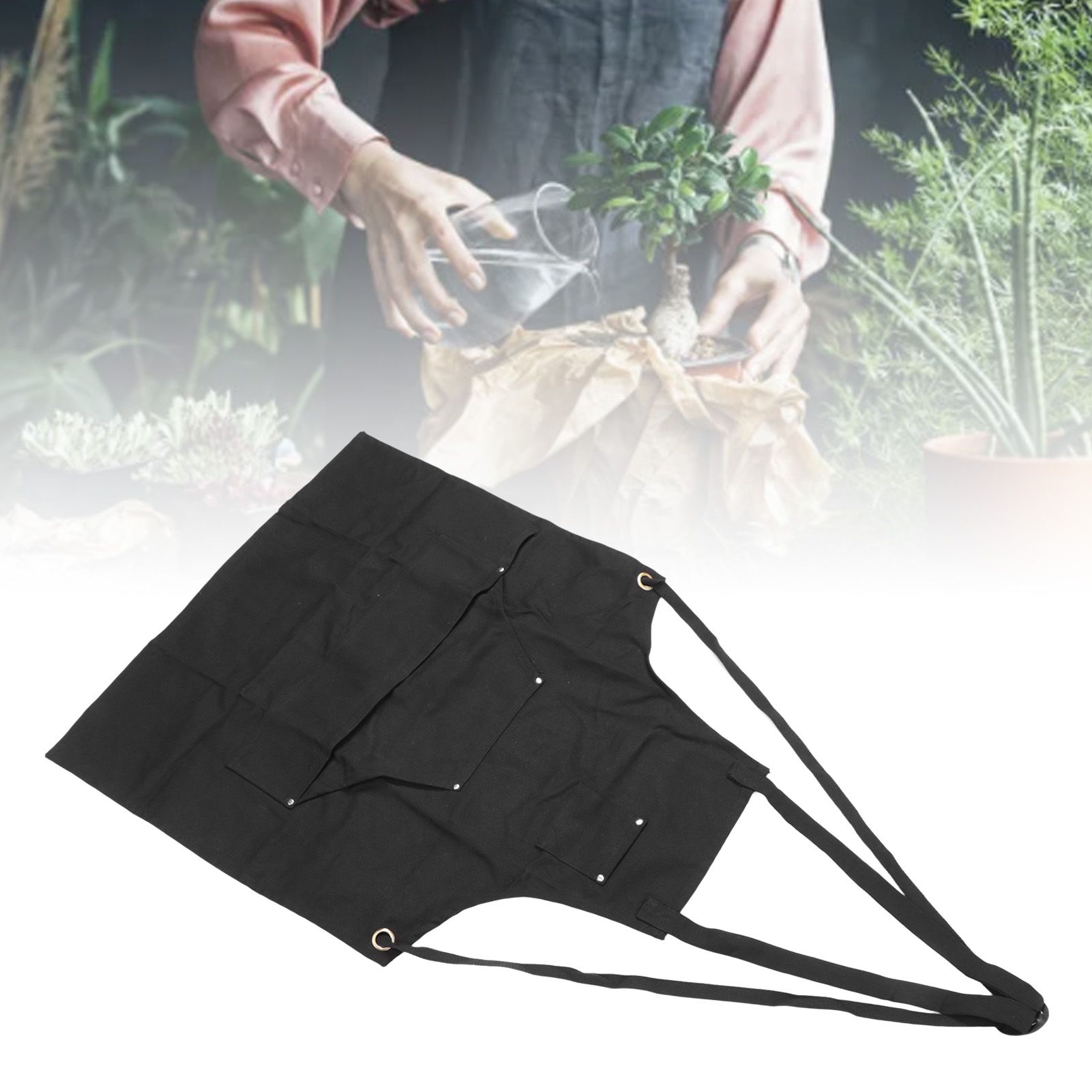 Work Apron Multifunctional Adjustable Canvas Work Apron with Pockets for view 12