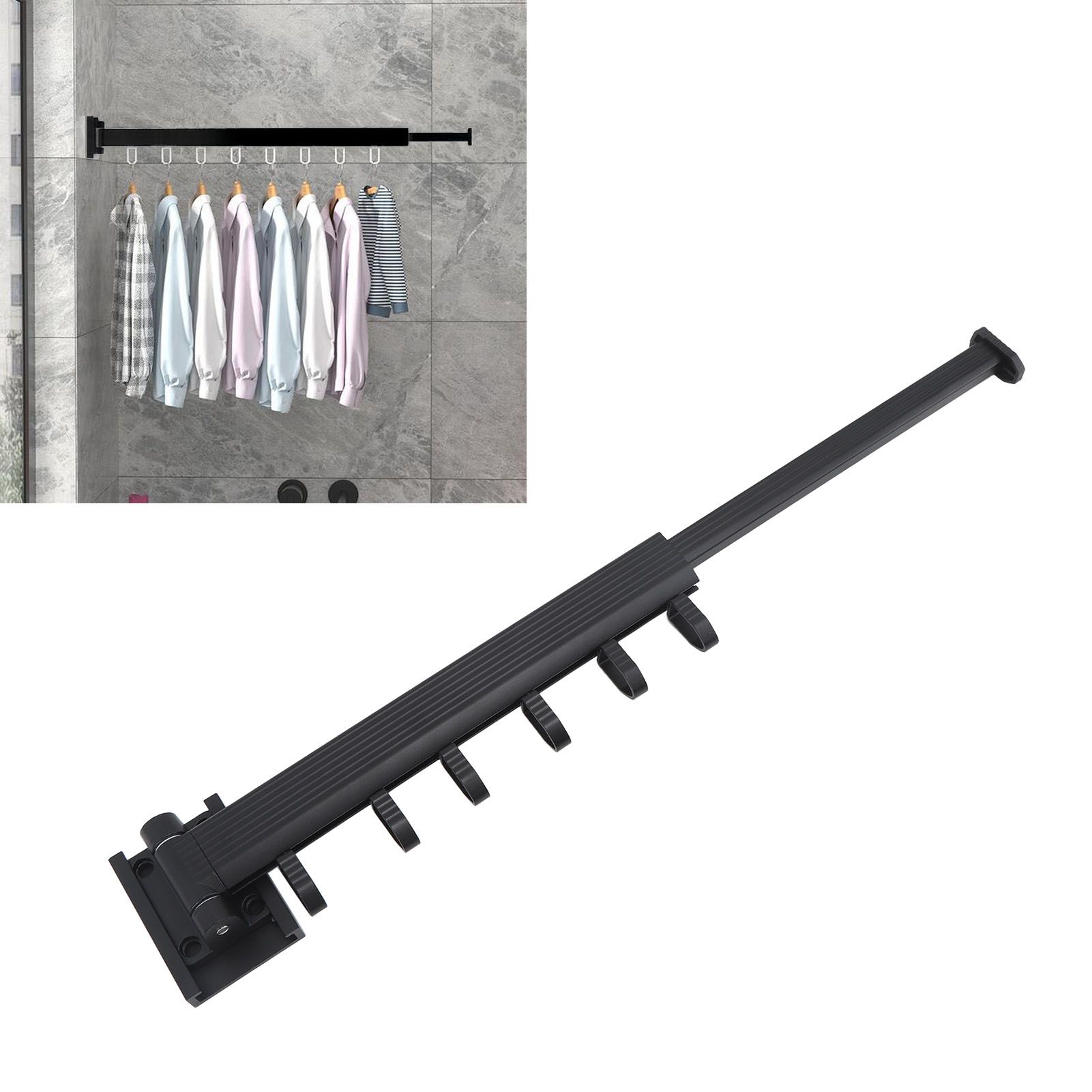 Wall Mounted Clothes Drying Rack Retractable Laundry Drying Rack for Balcony view 11