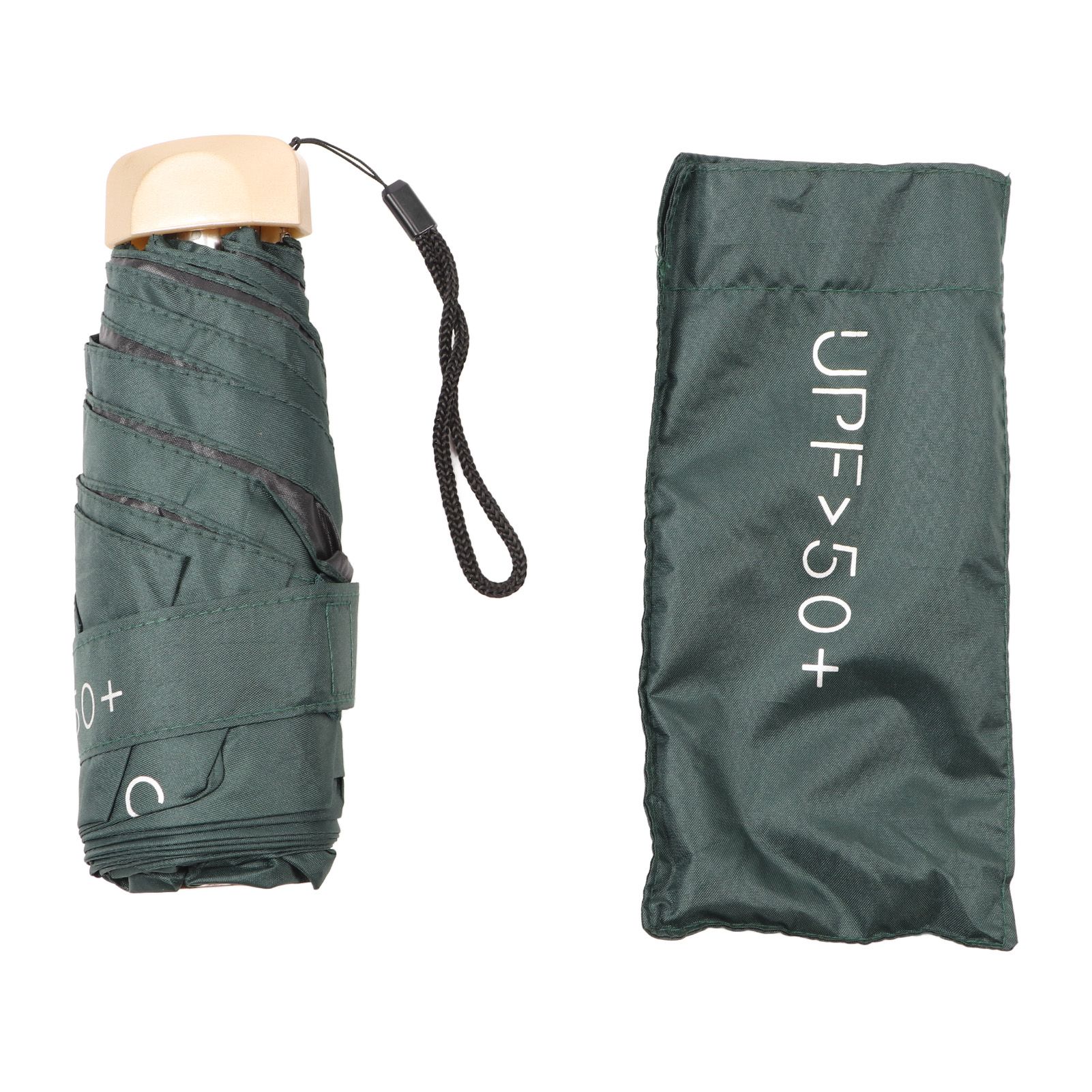 6 Ribs Umbrella Sun Protection UPF50 Impact Cloth Portable Folding Umbrella