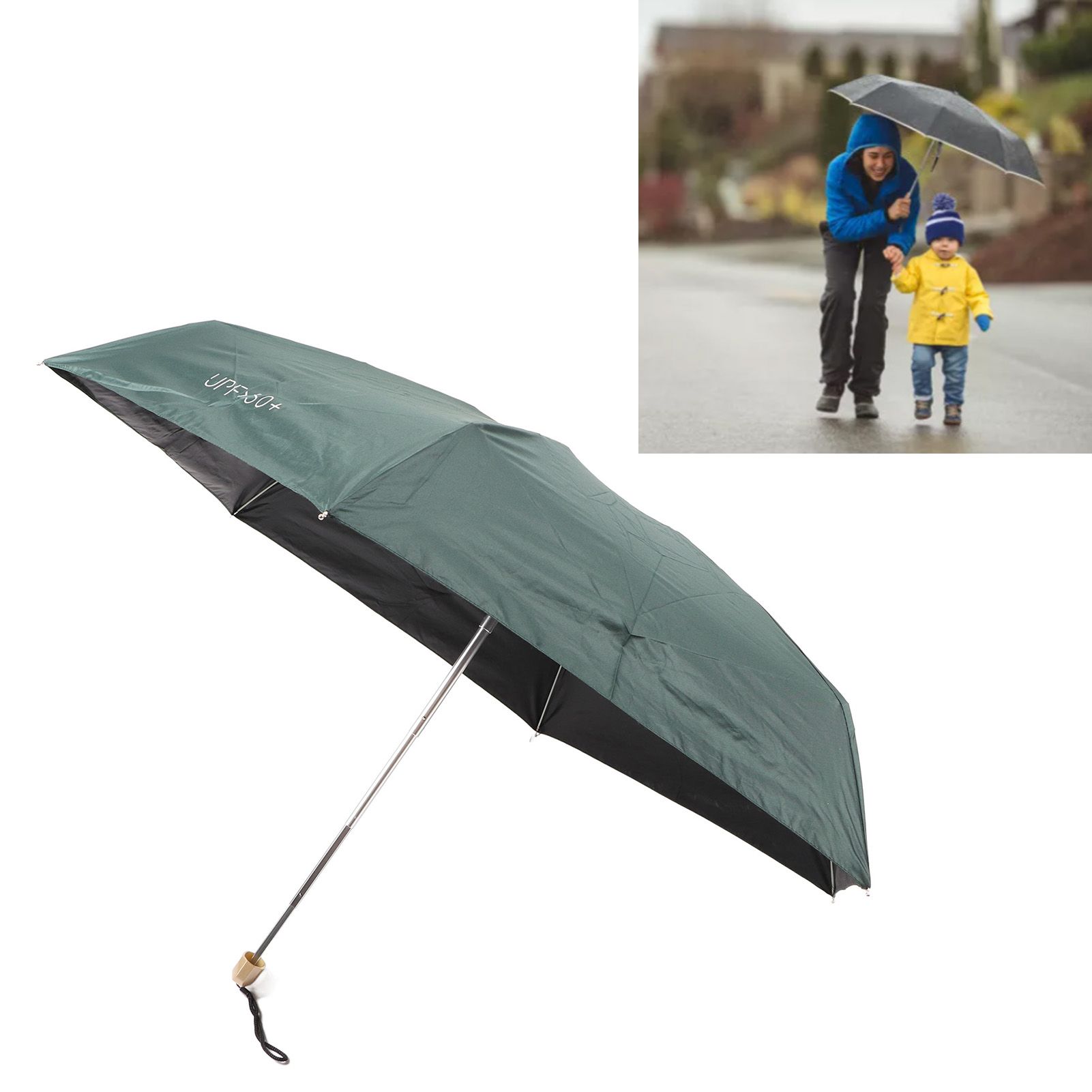 6 Ribs Umbrella Sun Protection UPF50 Impact Cloth Portable Folding Umbrella view 12
