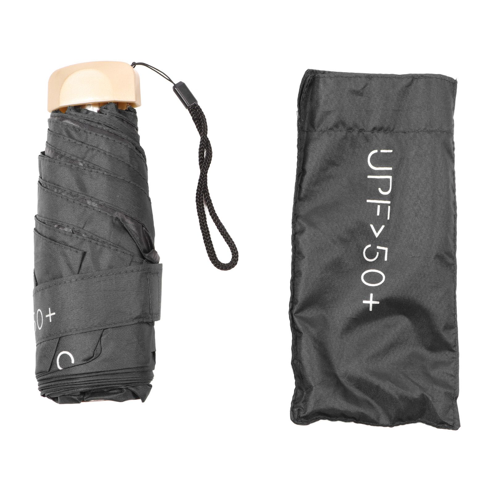 6 Ribs Umbrella Sun Protection UPF50 Impact Cloth Portable Folding Umbrella